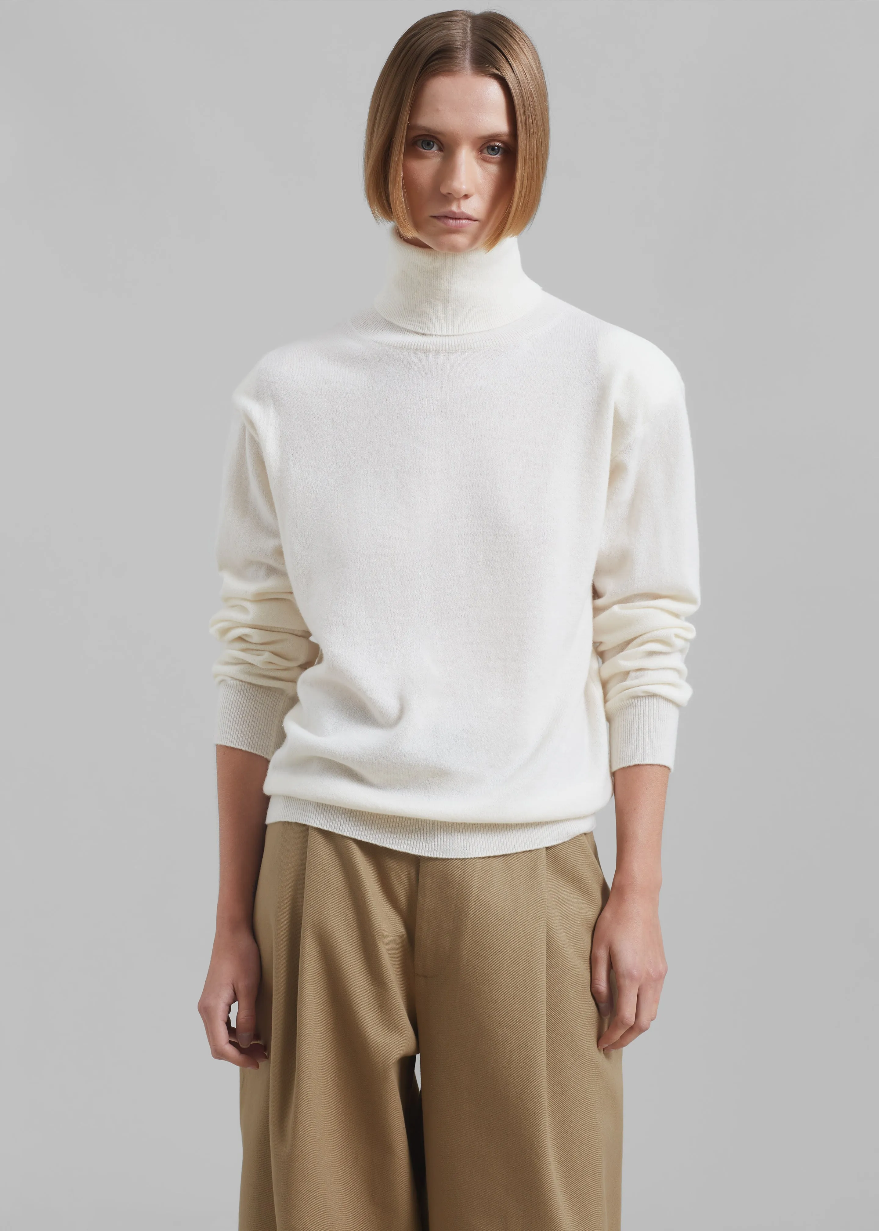 Ines Thin Padded Turtleneck - Ivory sold by Frankie Shop product image thumbnail 5