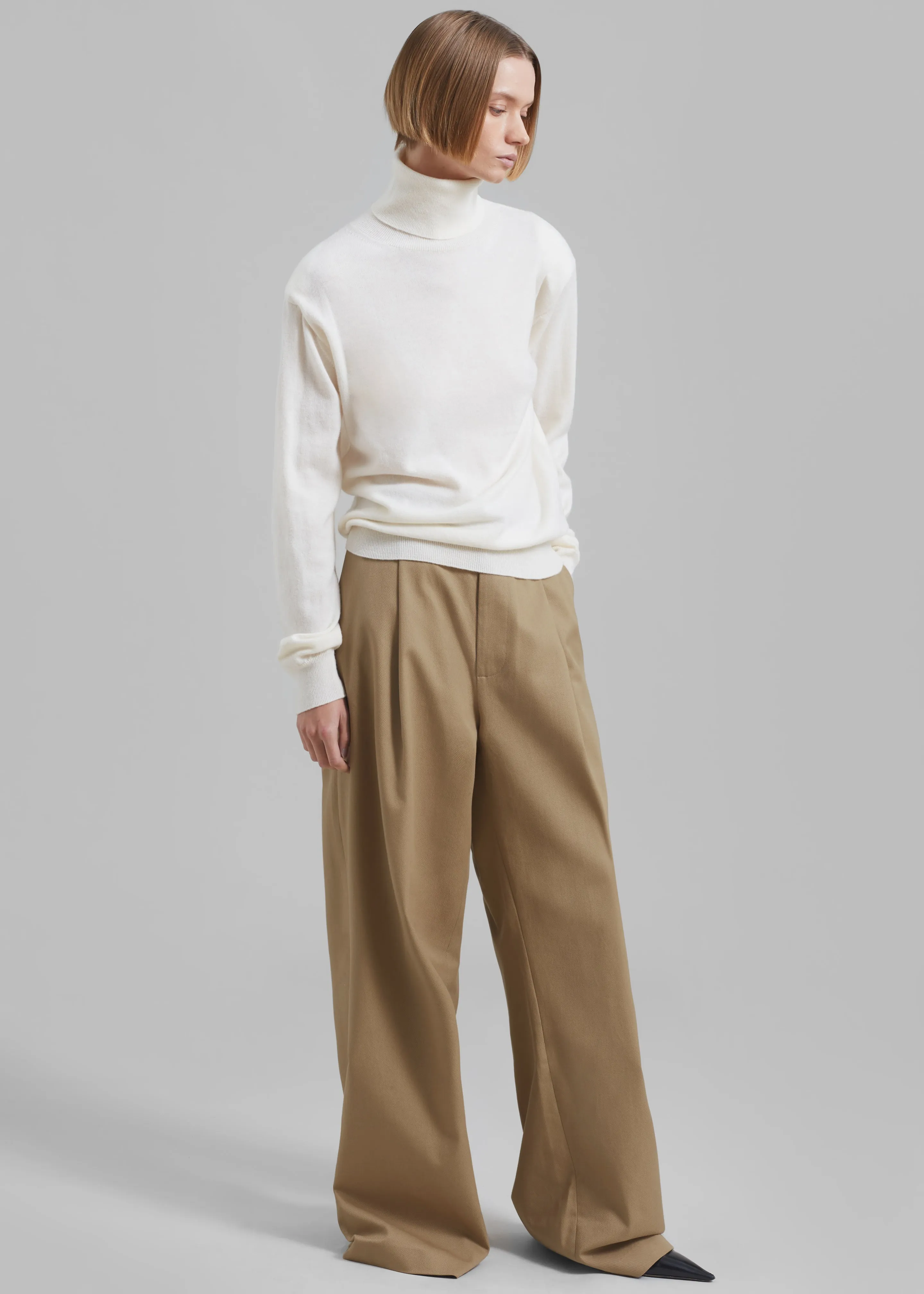 Ines Thin Padded Turtleneck - Ivory sold by Frankie Shop product image thumbnail 3