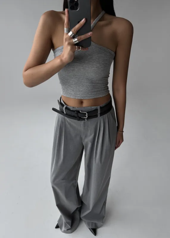 Linna Trousers - Light Grey sold by Frankie Shop