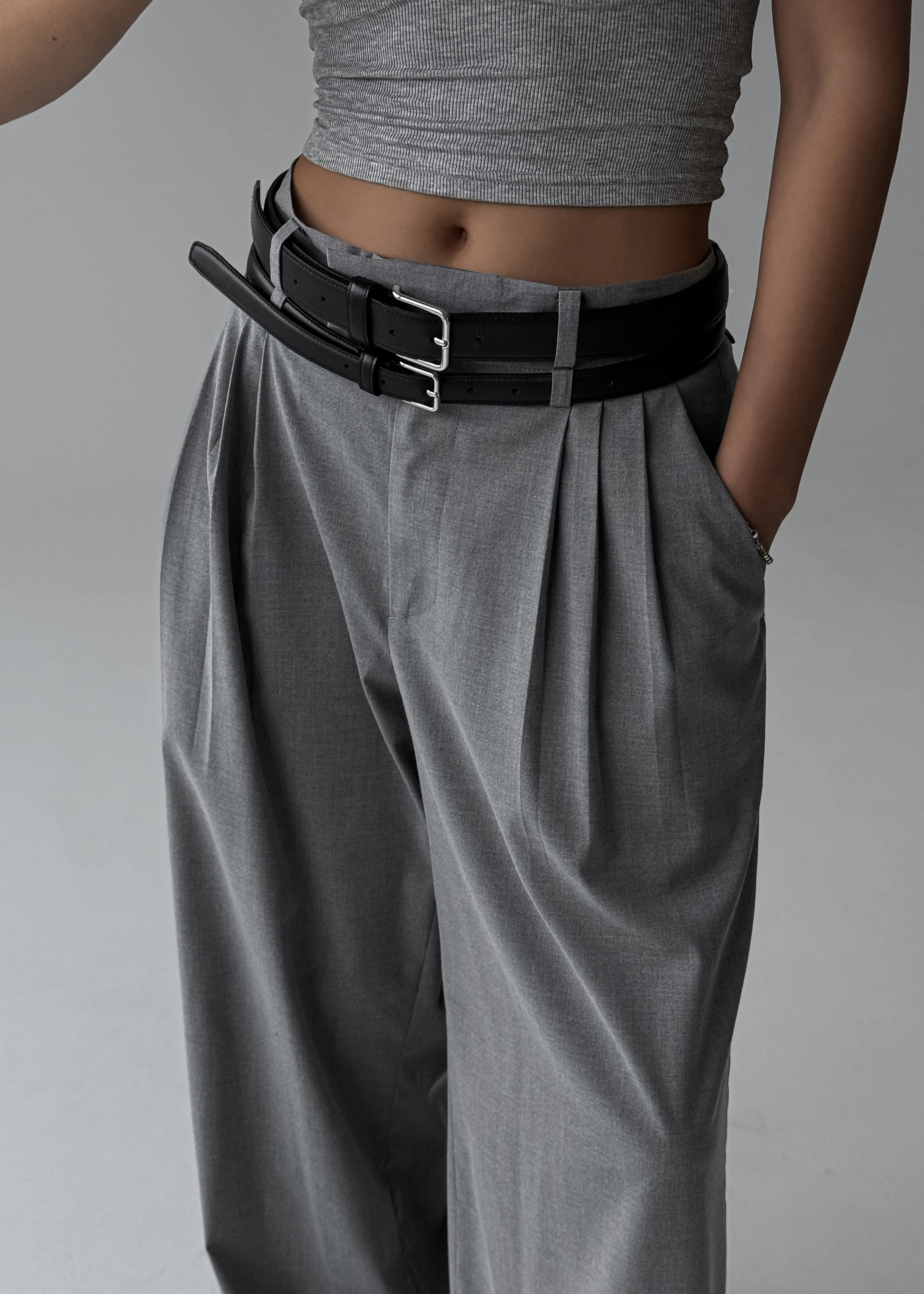 Linna Trousers - Light Grey sold by Frankie Shop product image thumbnail 2