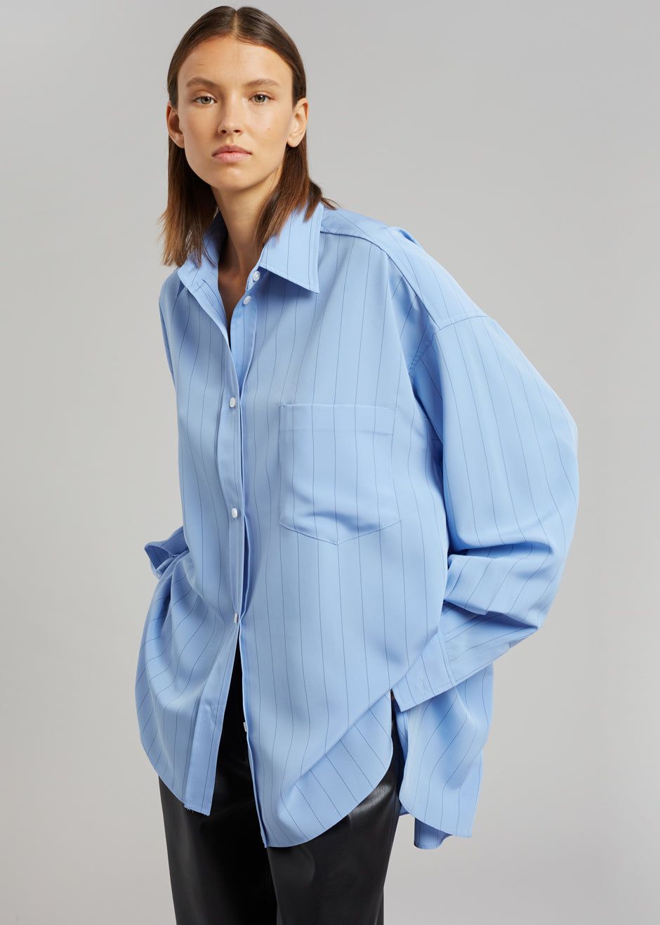 Georgia Fluid Stripe Shirt - Powder Blue sold by Frankie Shop product image thumbnail 6