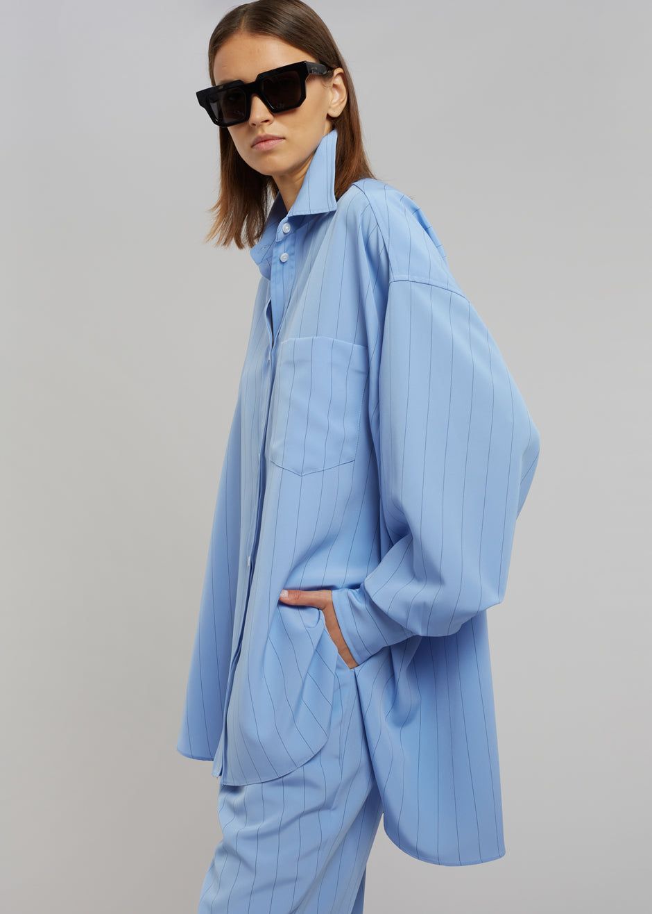 Georgia Fluid Stripe Shirt - Powder Blue sold by Frankie Shop product image thumbnail 7