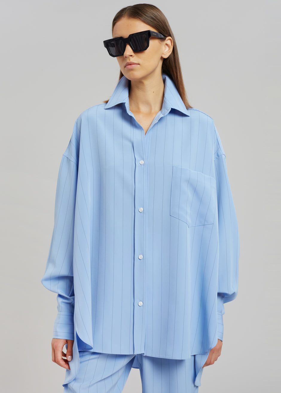 Georgia Fluid Stripe Shirt - Powder Blue sold by Frankie Shop product image thumbnail 8