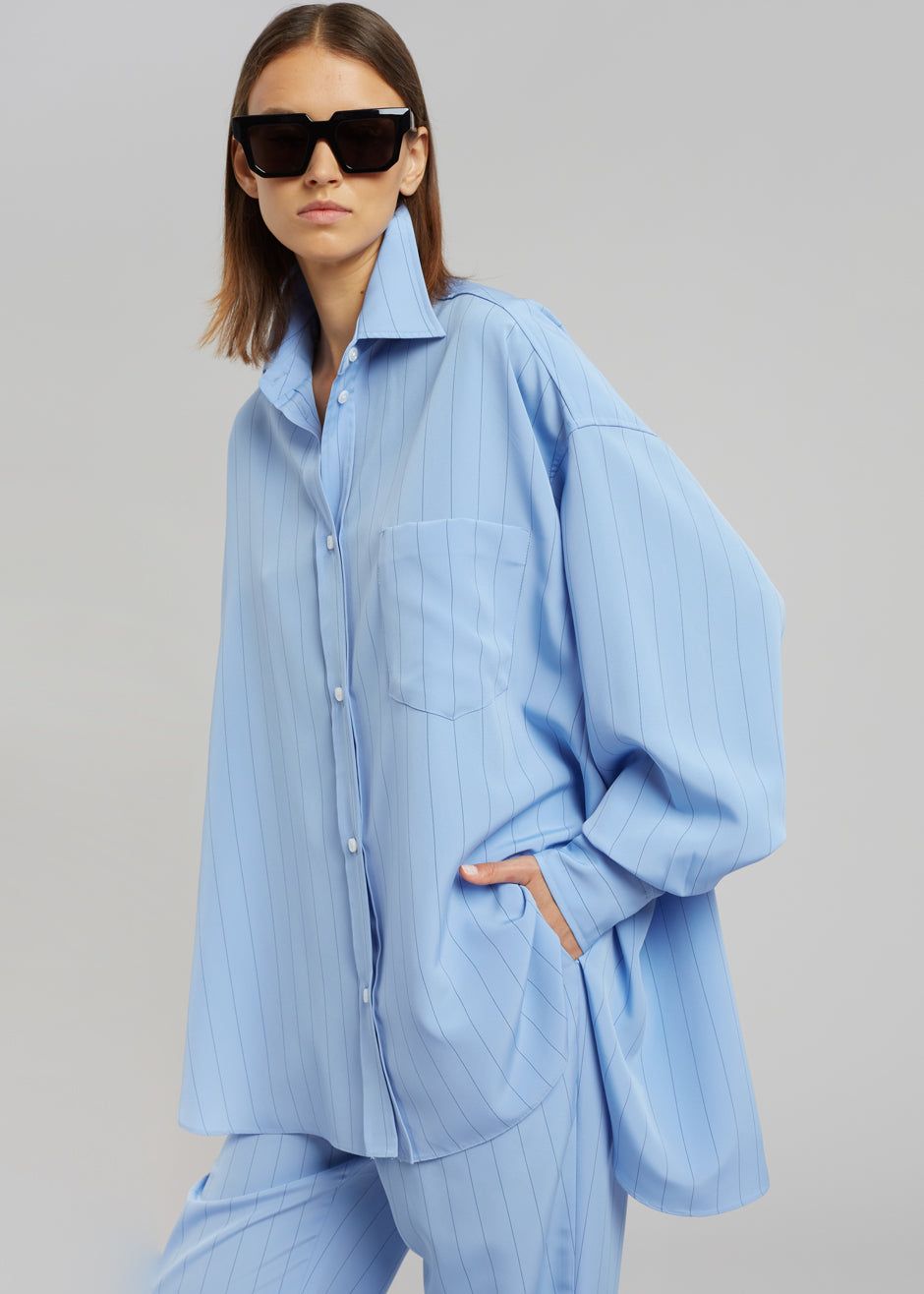Georgia Fluid Stripe Shirt - Powder Blue sold by Frankie Shop product image thumbnail 2