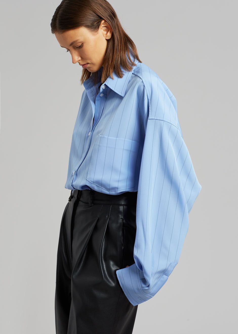 Georgia Fluid Stripe Shirt - Powder Blue sold by Frankie Shop product image thumbnail 4
