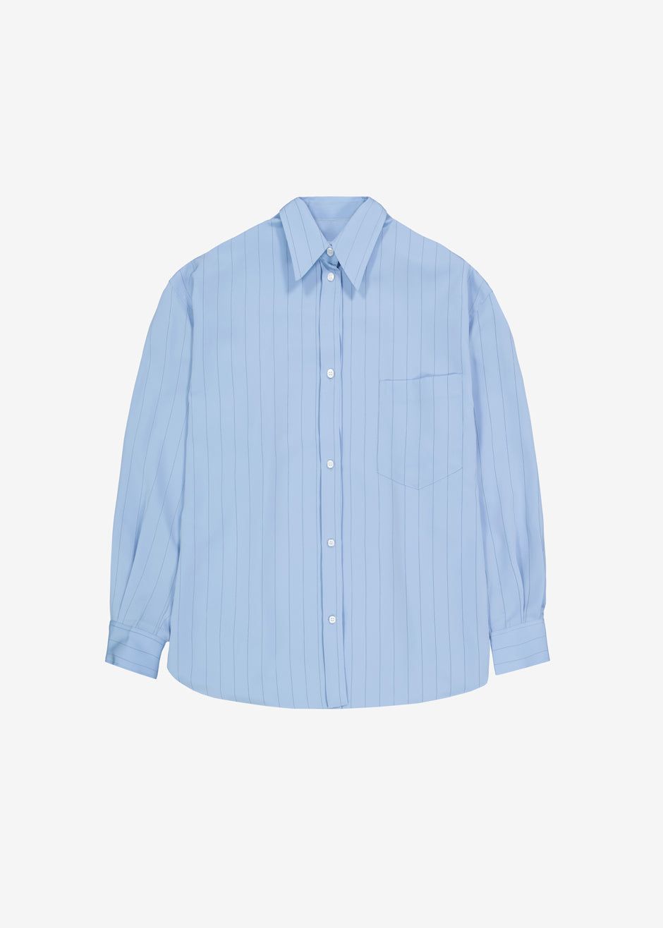 Georgia Fluid Stripe Shirt - Powder Blue sold by Frankie Shop product image thumbnail 10