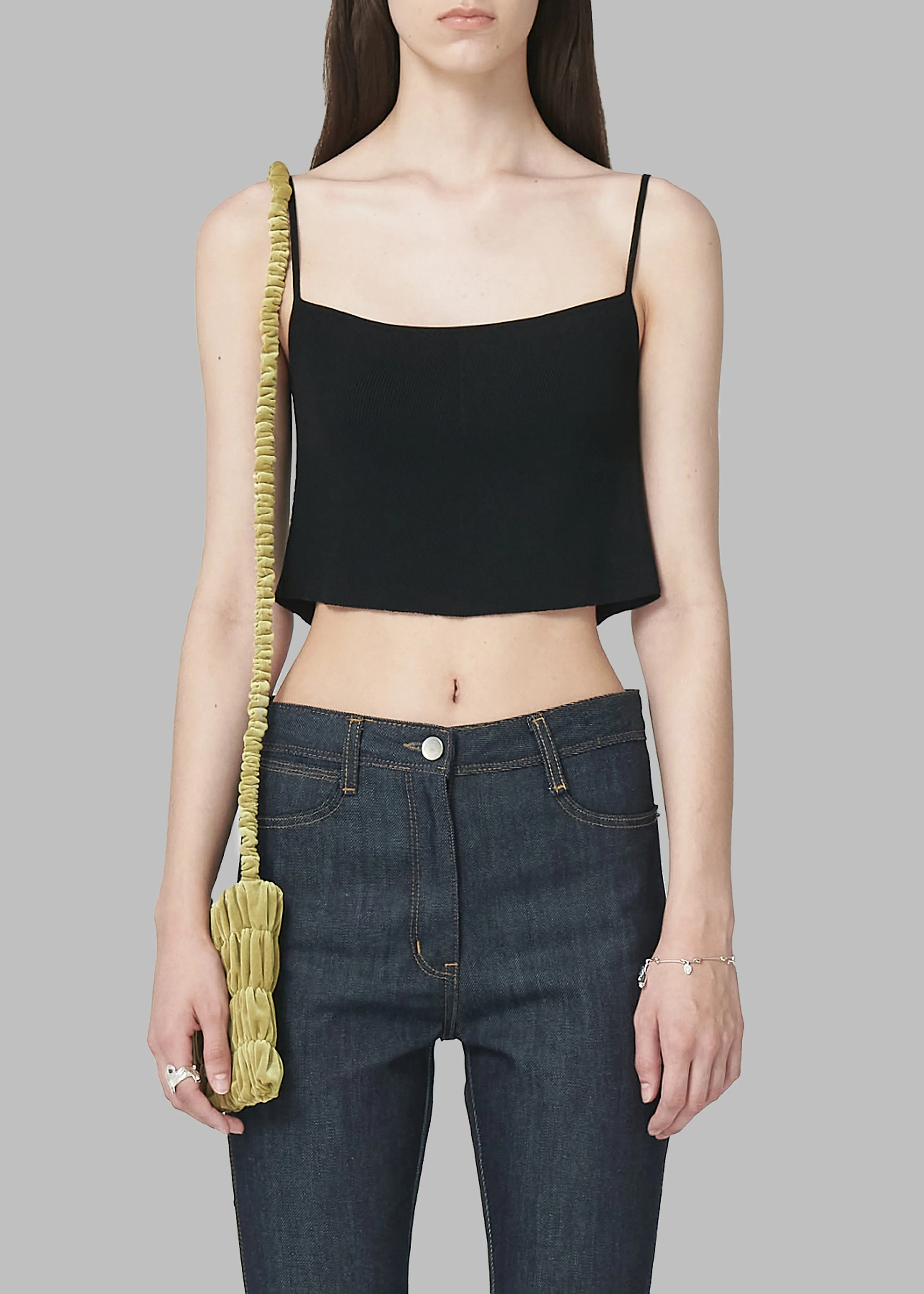 Low Classic Knitted Sleeveless Crop Top - Black sold by Frankie Shop product image thumbnail 3