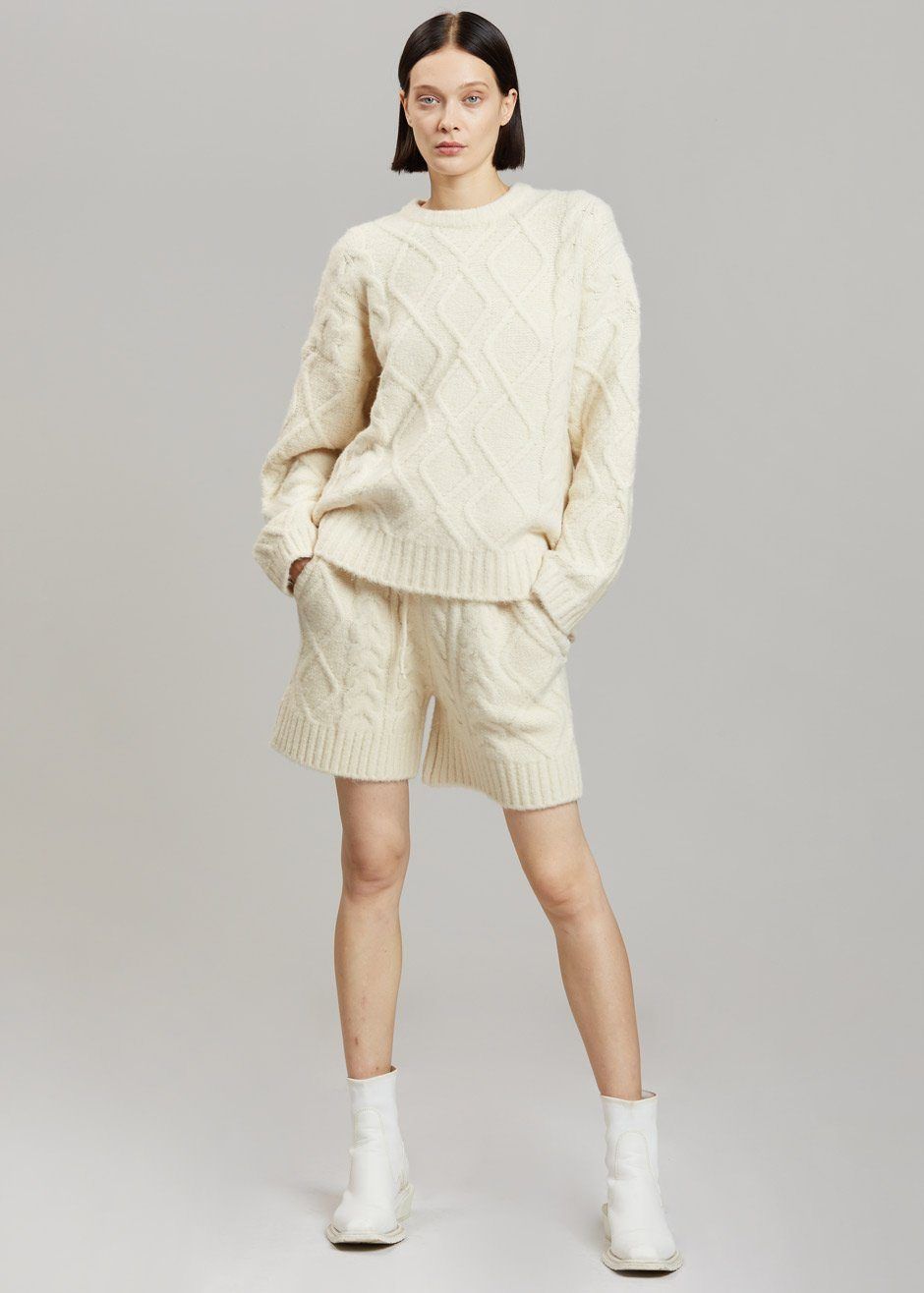 Eira Knit Shorts - Cream sold by Frankie Shop product image thumbnail 3