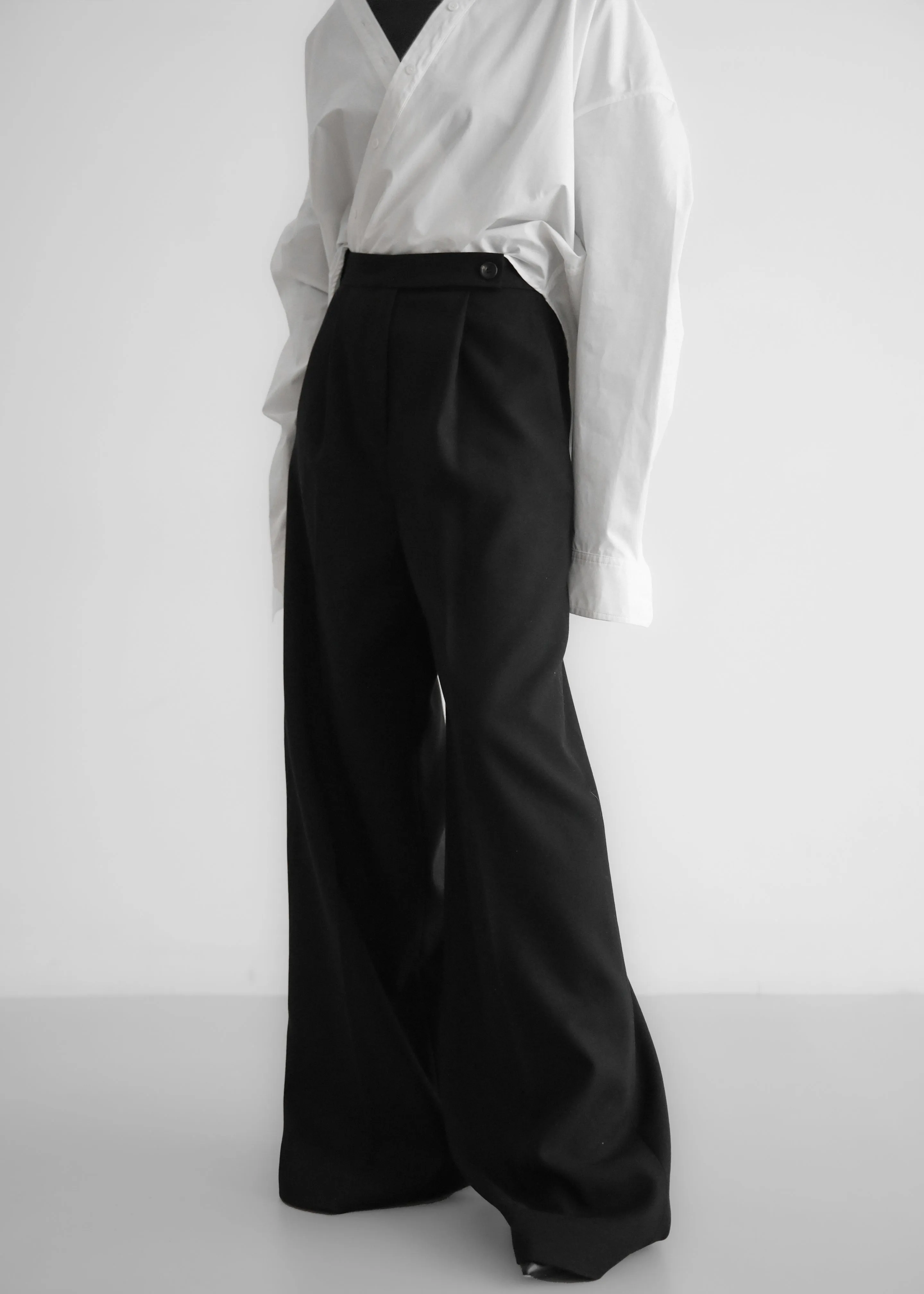 Kamila Wide Leg Trousers - Black sold by Frankie Shop product image thumbnail 4