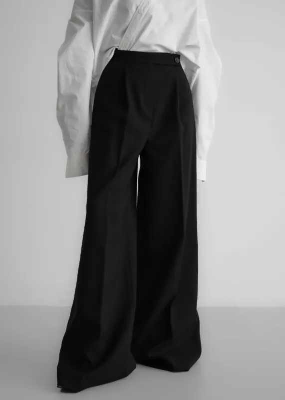 Kamila Wide Leg Trousers - Black sold by Frankie Shop