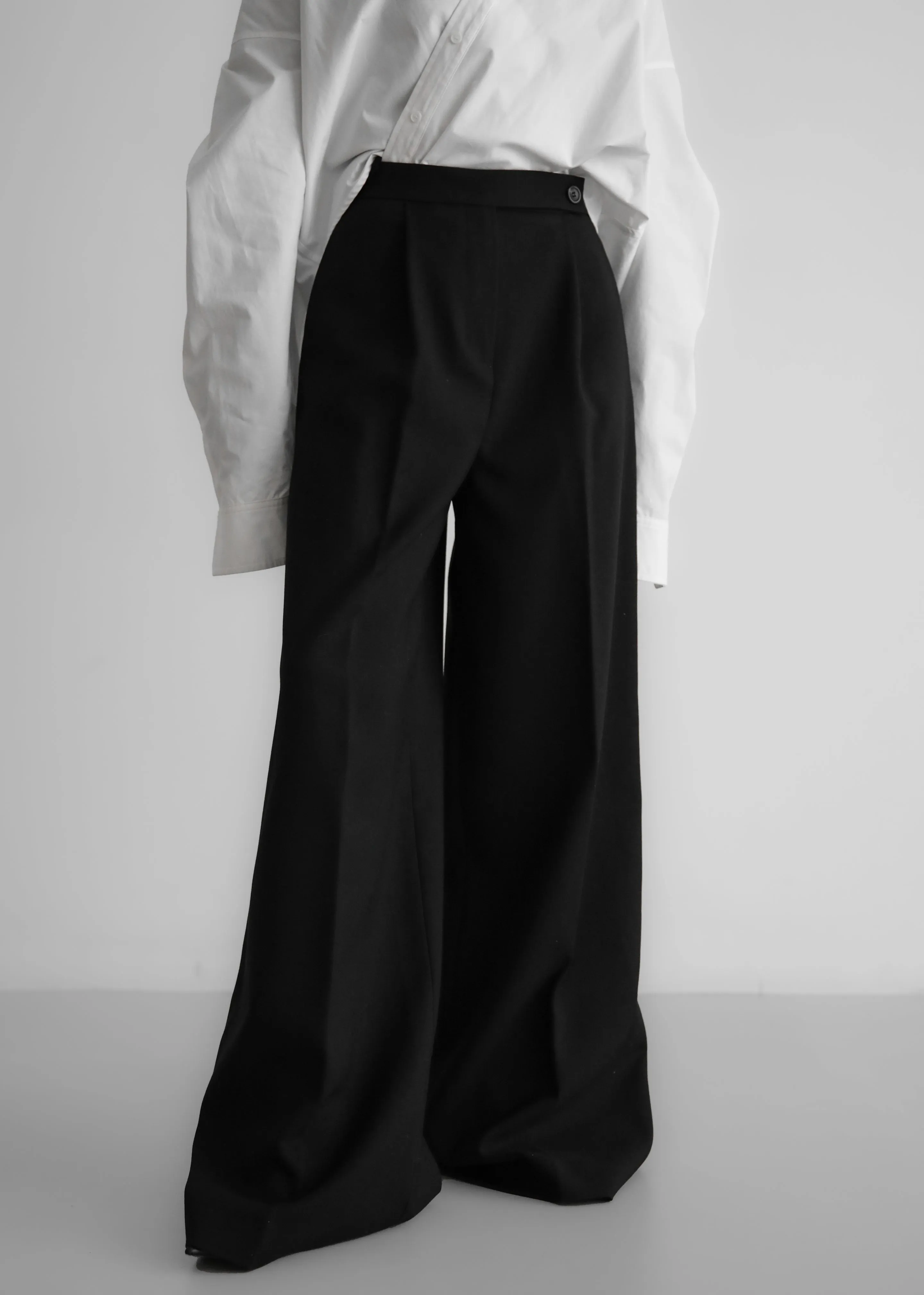 Kamila Wide Leg Trousers - Black sold by Frankie Shop