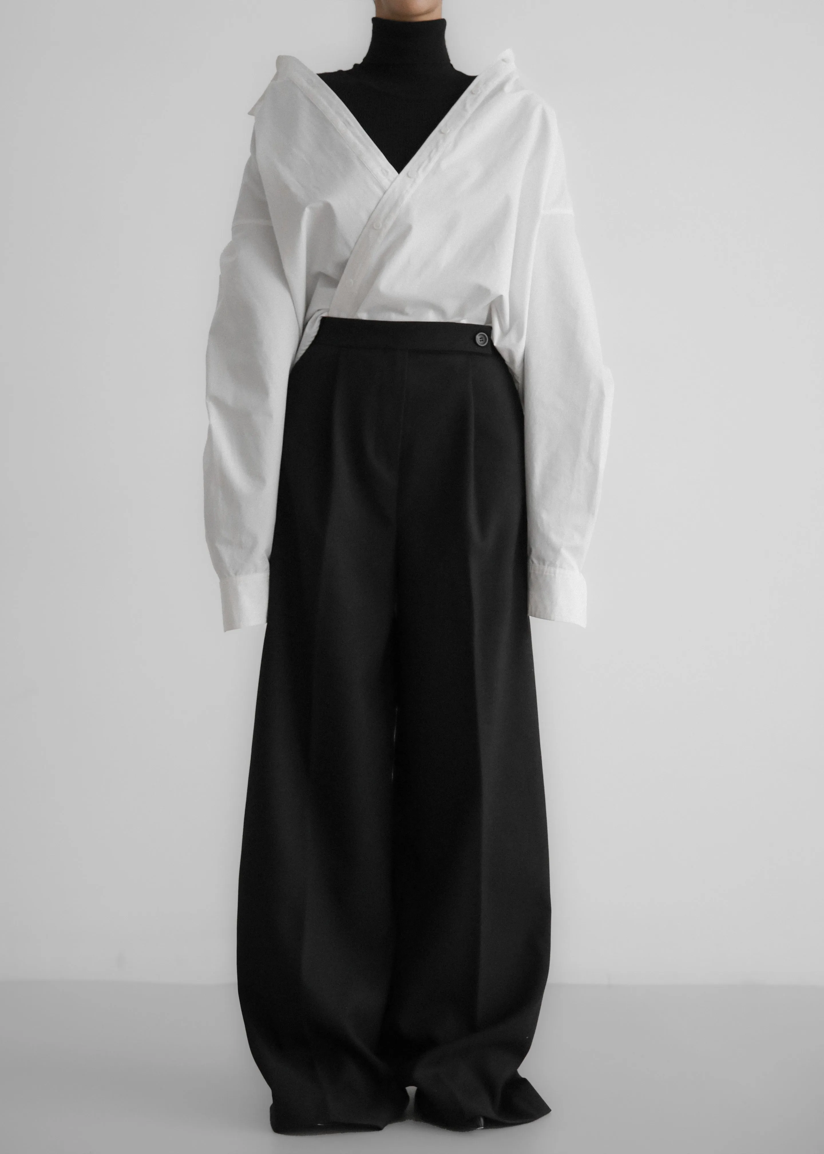 Kamila Wide Leg Trousers - Black sold by Frankie Shop product image thumbnail 3