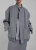 Arley Oversized Bomber - Light Grey sold by Frankie Shop