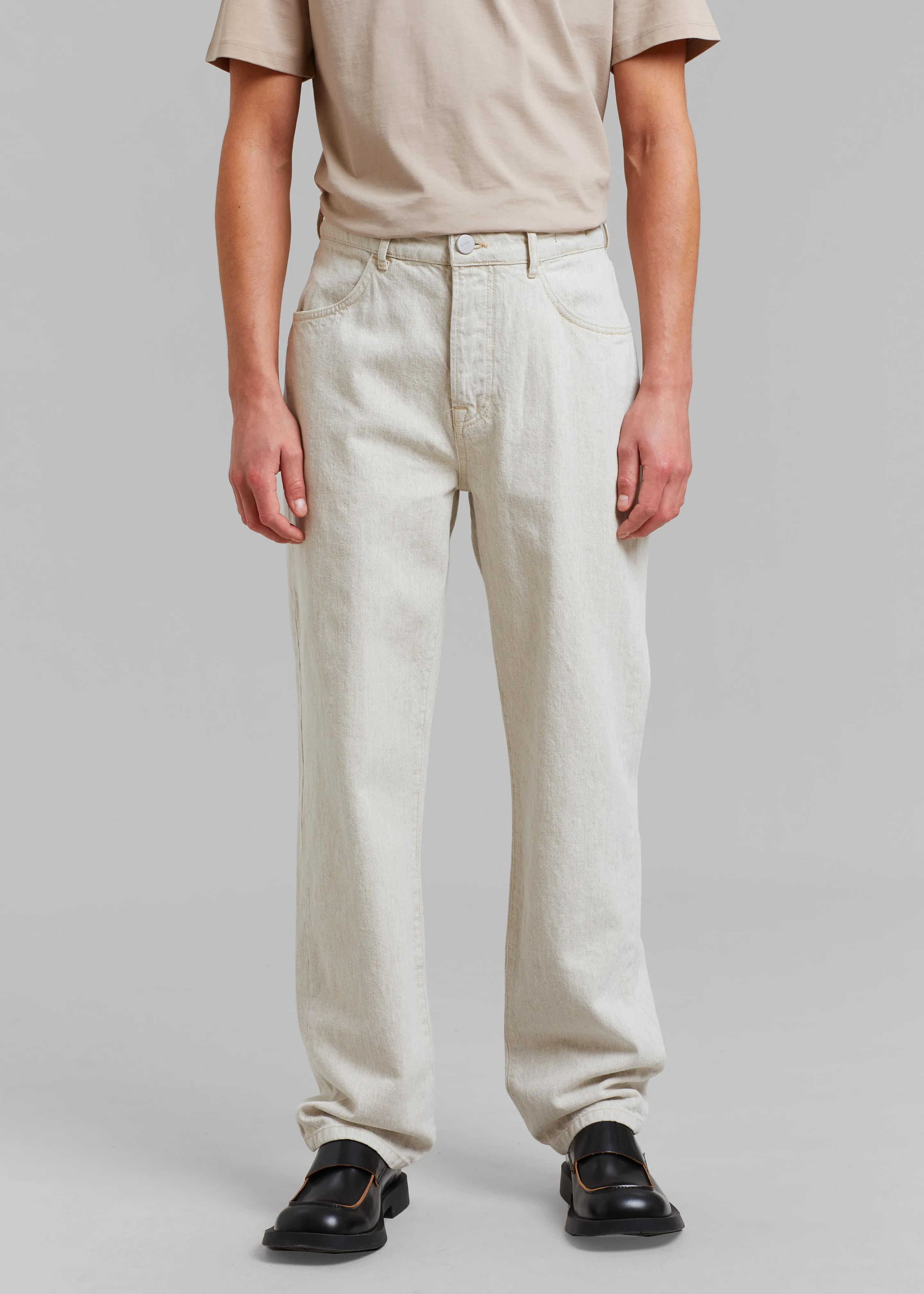 Róhe Mozes Trousers - Natural Hemp Denim sold by Frankie Shop product image thumbnail 2