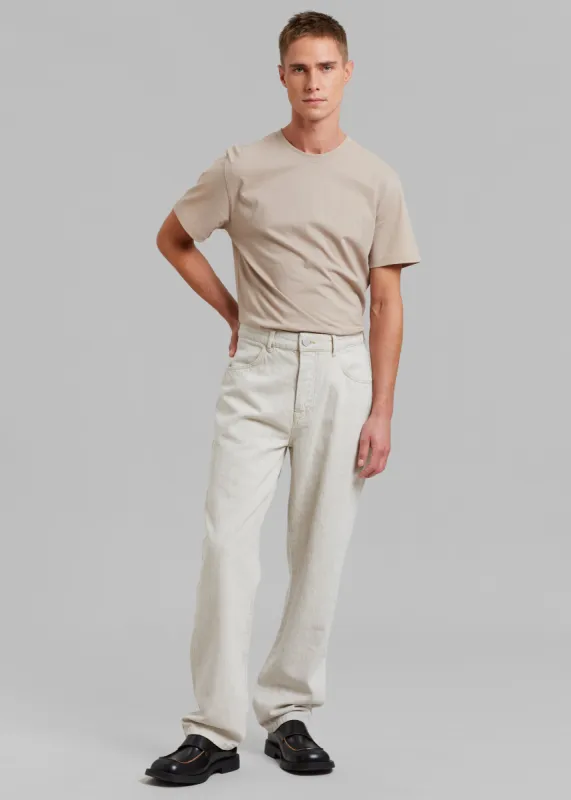 Róhe Mozes Trousers - Natural Hemp Denim sold by Frankie Shop