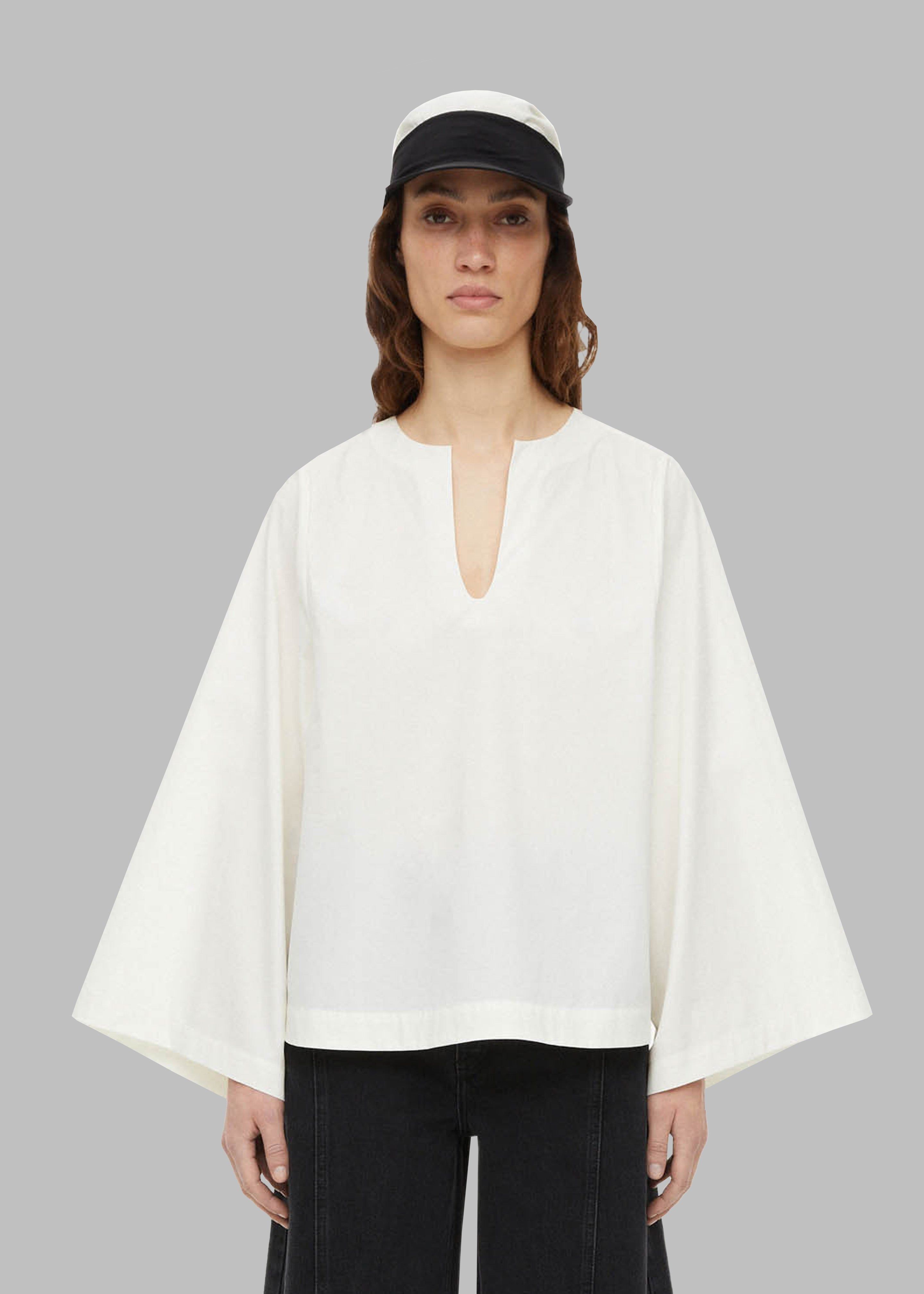 By Malene Birger Aubrielle Silk Hat - Black Stripe sold by Frankie Shop product image thumbnail 2