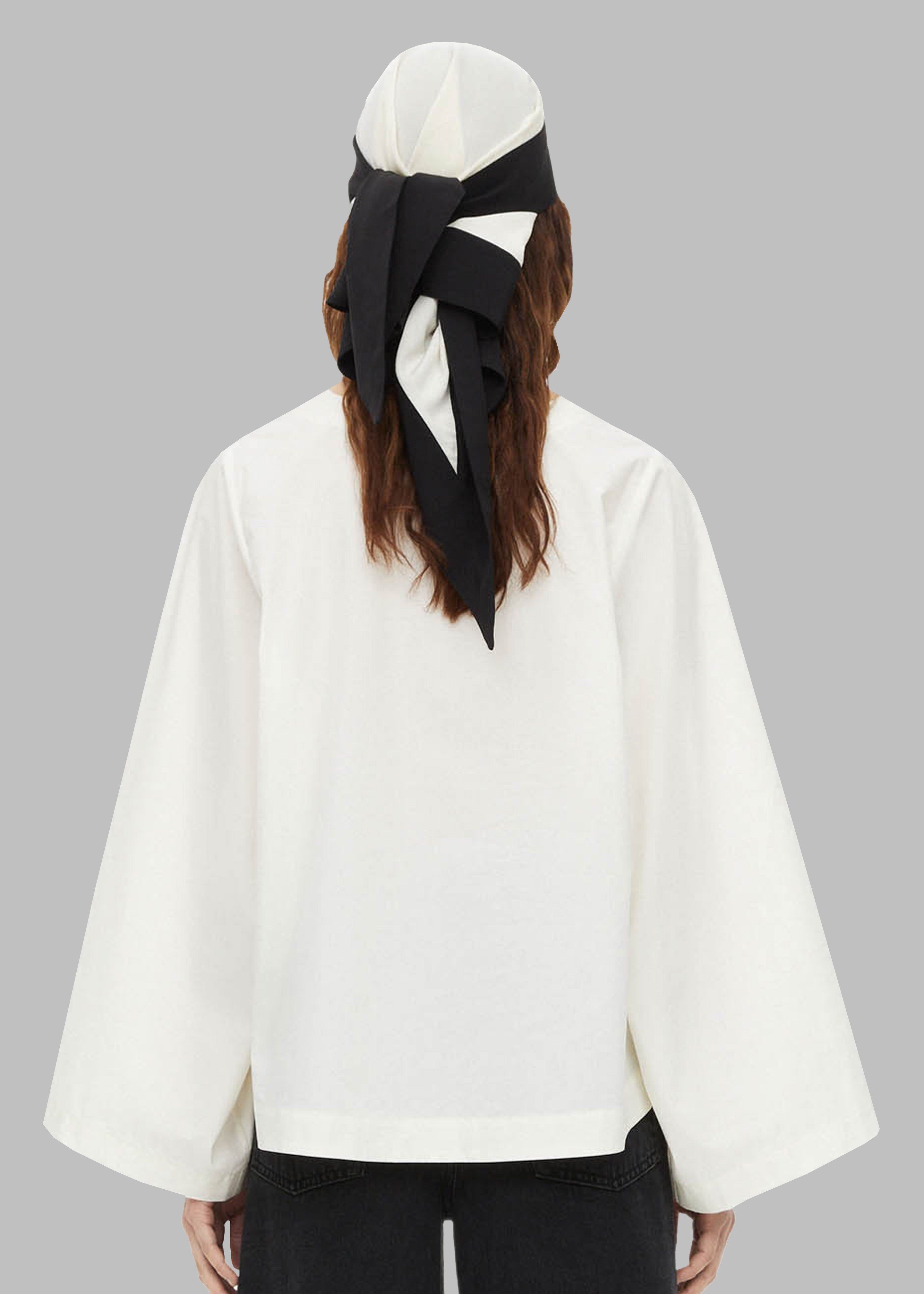 By Malene Birger Aubrielle Silk Hat - Black Stripe sold by Frankie Shop product image thumbnail 3