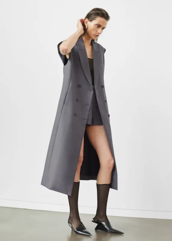 Alynn Vest Dress - Grey sold by Frankie Shop