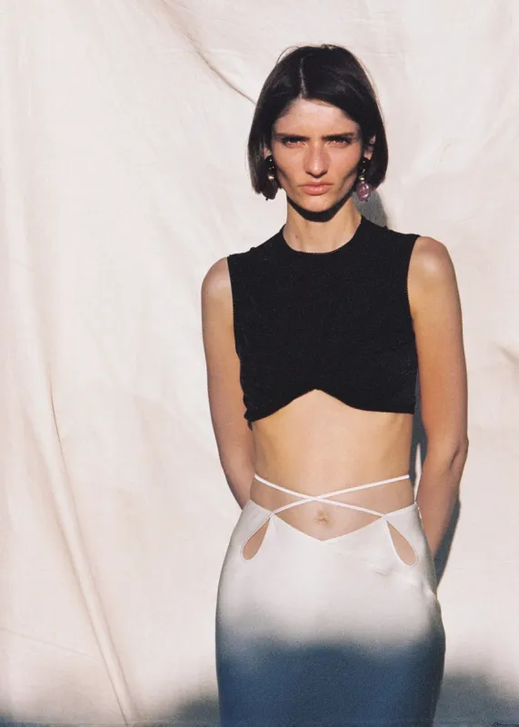 Anna October Eleanor Crop Top - Black sold by Frankie Shop