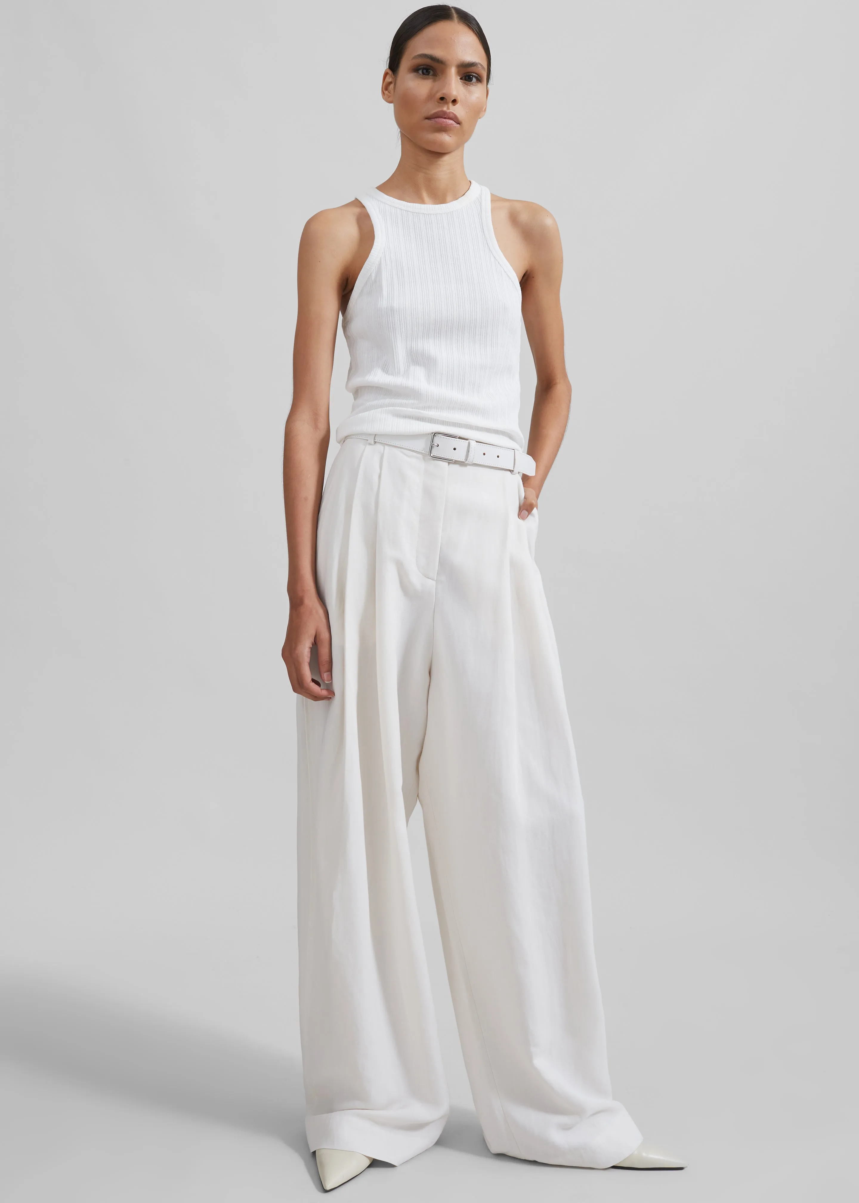 Piper Pleated Trousers - White sold by Frankie Shop product image thumbnail 3