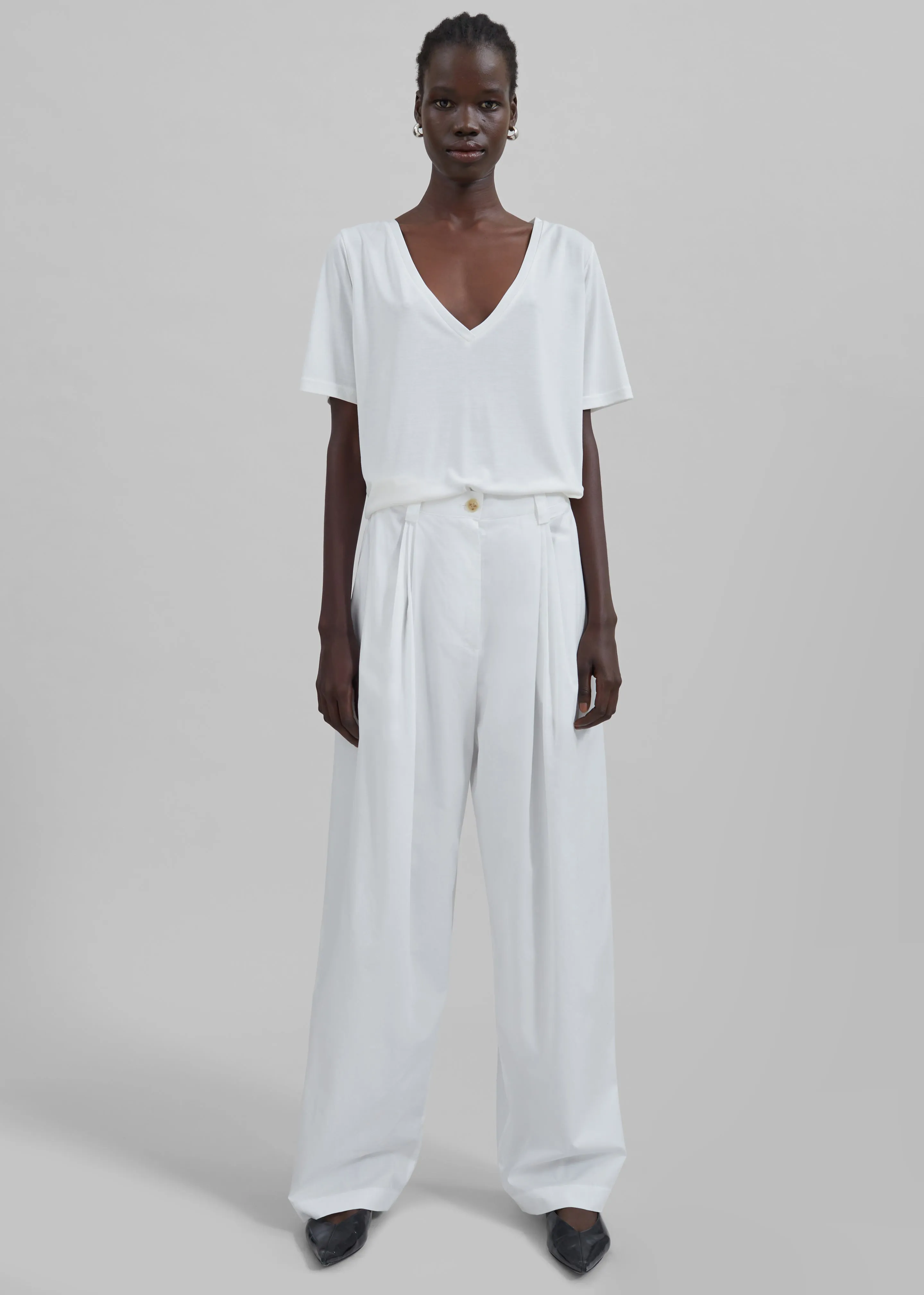 Lea Cotton Trousers - White sold by Frankie Shop product image thumbnail 2