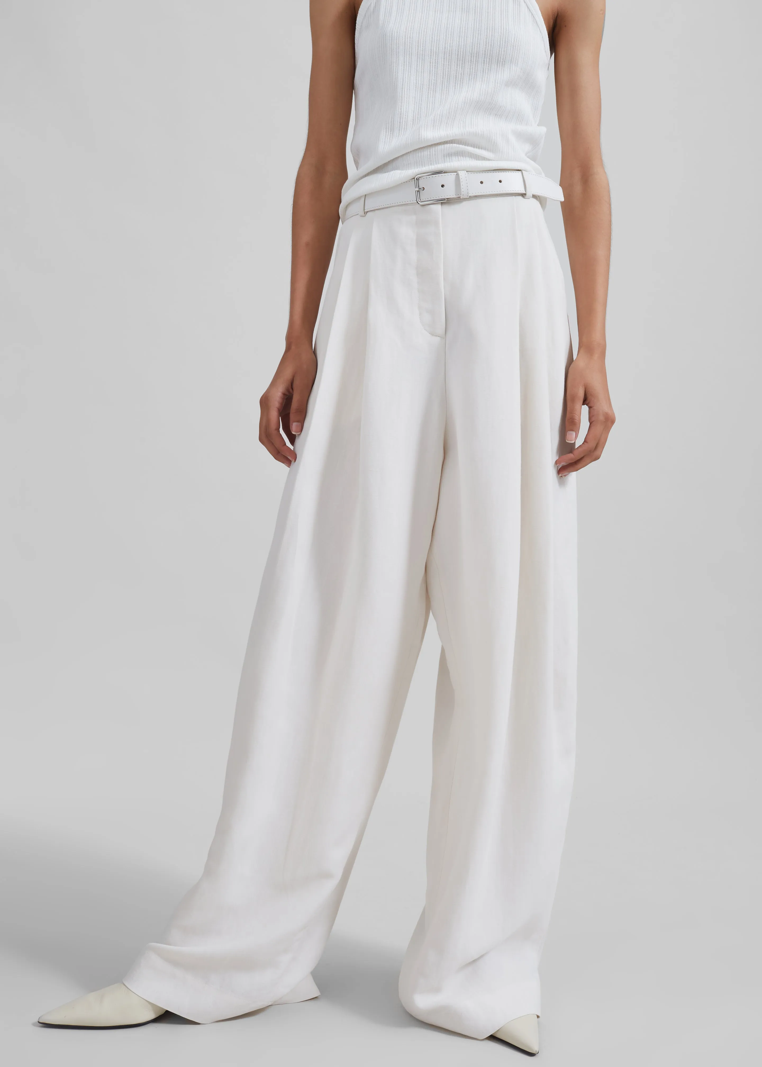 Piper Pleated Trousers - White sold by Frankie Shop product image thumbnail 2