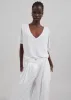 Lea Cotton Trousers - White sold by Frankie Shop
