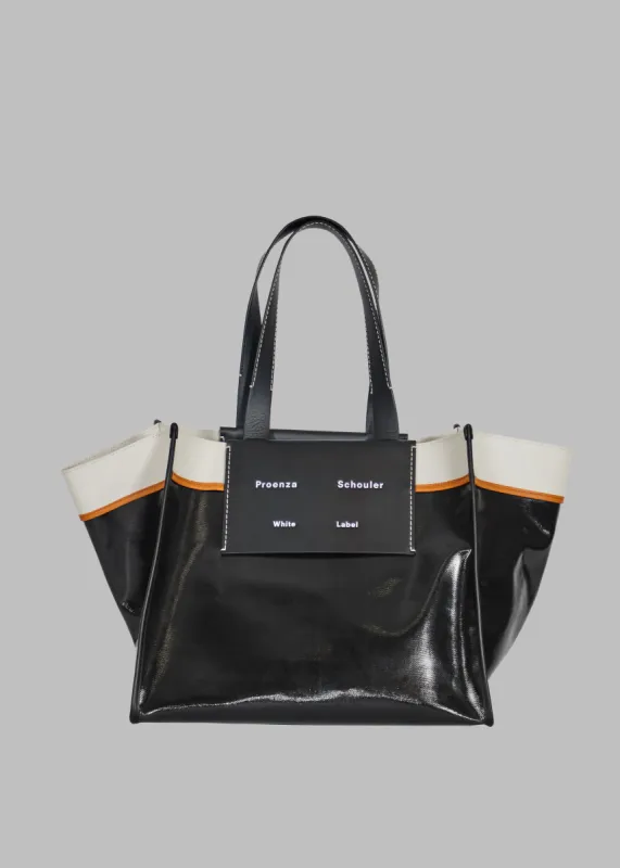 Proenza Schouler White Label XL Morris Coated Canvas Tote - Black sold by Frankie Shop