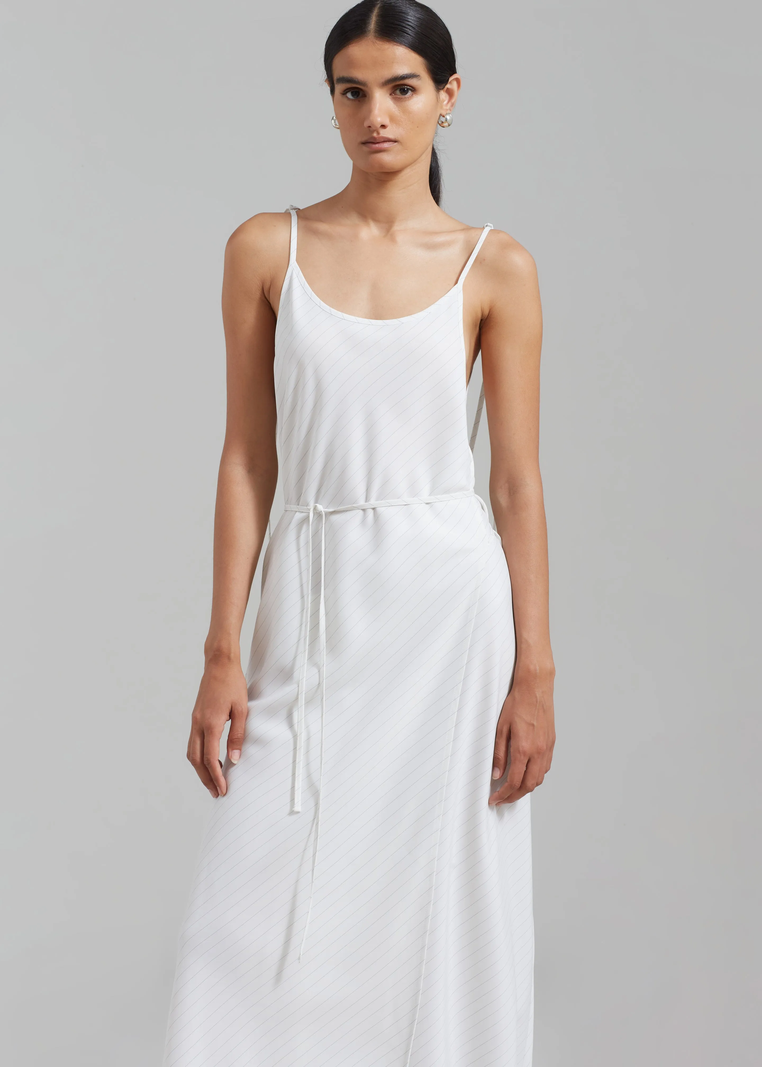 Brooke Tie Strap Maxi Dress - Grey Stripe sold by Frankie Shop product image thumbnail 5