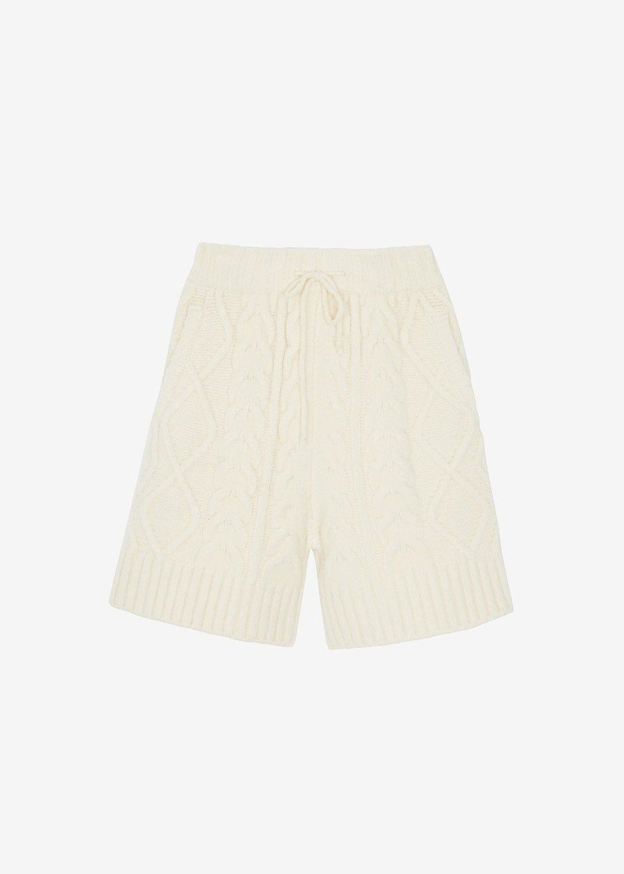 Brody Knit Shorts - Cream sold by Frankie Shop product image thumbnail 6
