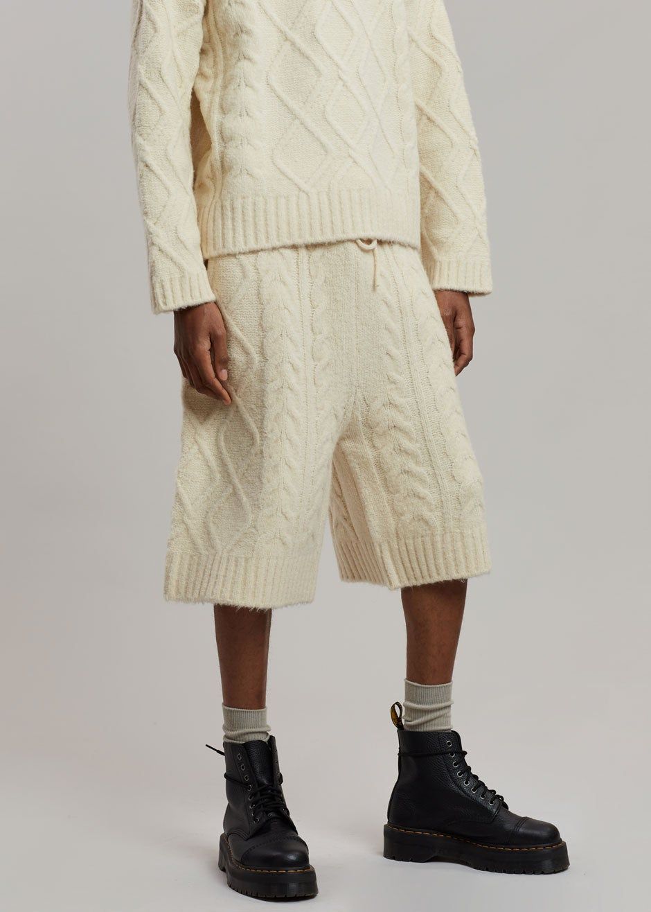 Brody Knit Shorts - Cream sold by Frankie Shop