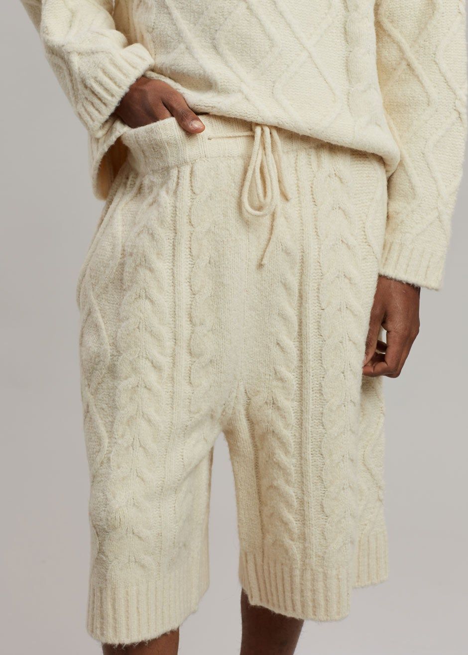 Brody Knit Shorts - Cream sold by Frankie Shop product image thumbnail 3