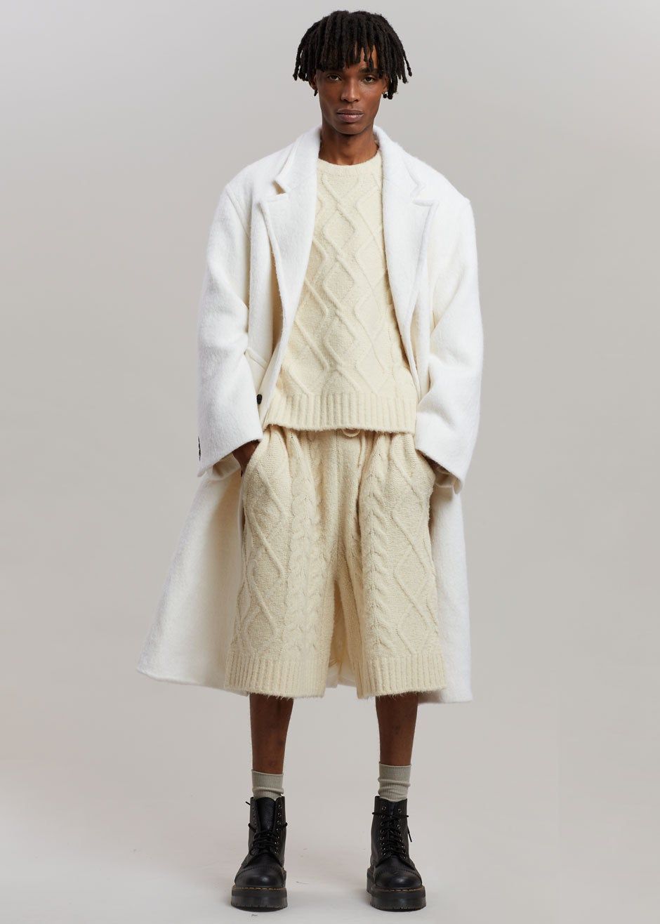 Brody Knit Shorts - Cream sold by Frankie Shop product image thumbnail 5