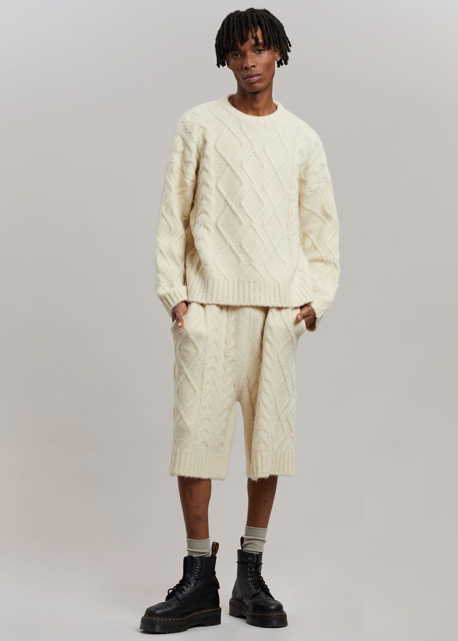 Brody Knit Shorts - Cream sold by Frankie Shop product image thumbnail 4