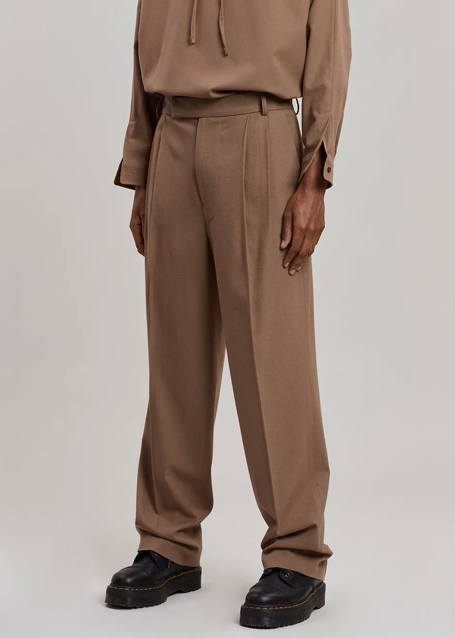 Heith Flanelle Suit Pants - Hazelnut sold by Frankie Shop product image thumbnail 5