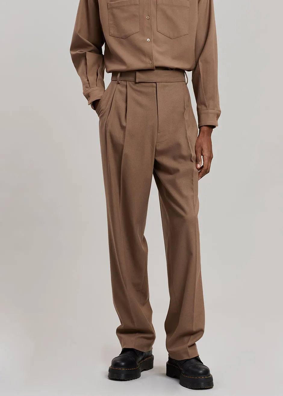 Heith Flanelle Suit Pants - Hazelnut sold by Frankie Shop product image thumbnail 2