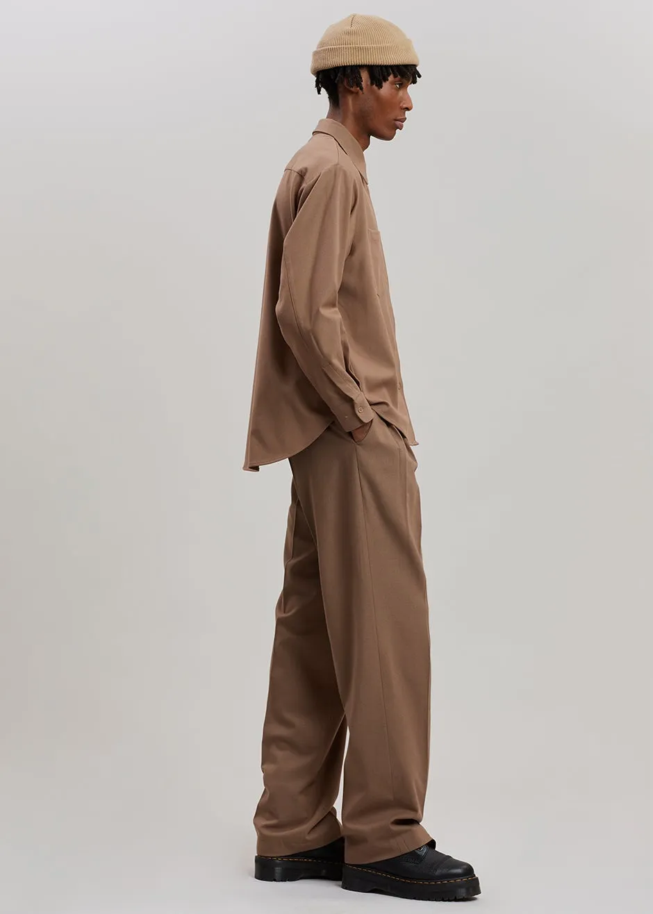 Heith Flanelle Suit Pants - Hazelnut sold by Frankie Shop product image thumbnail 4