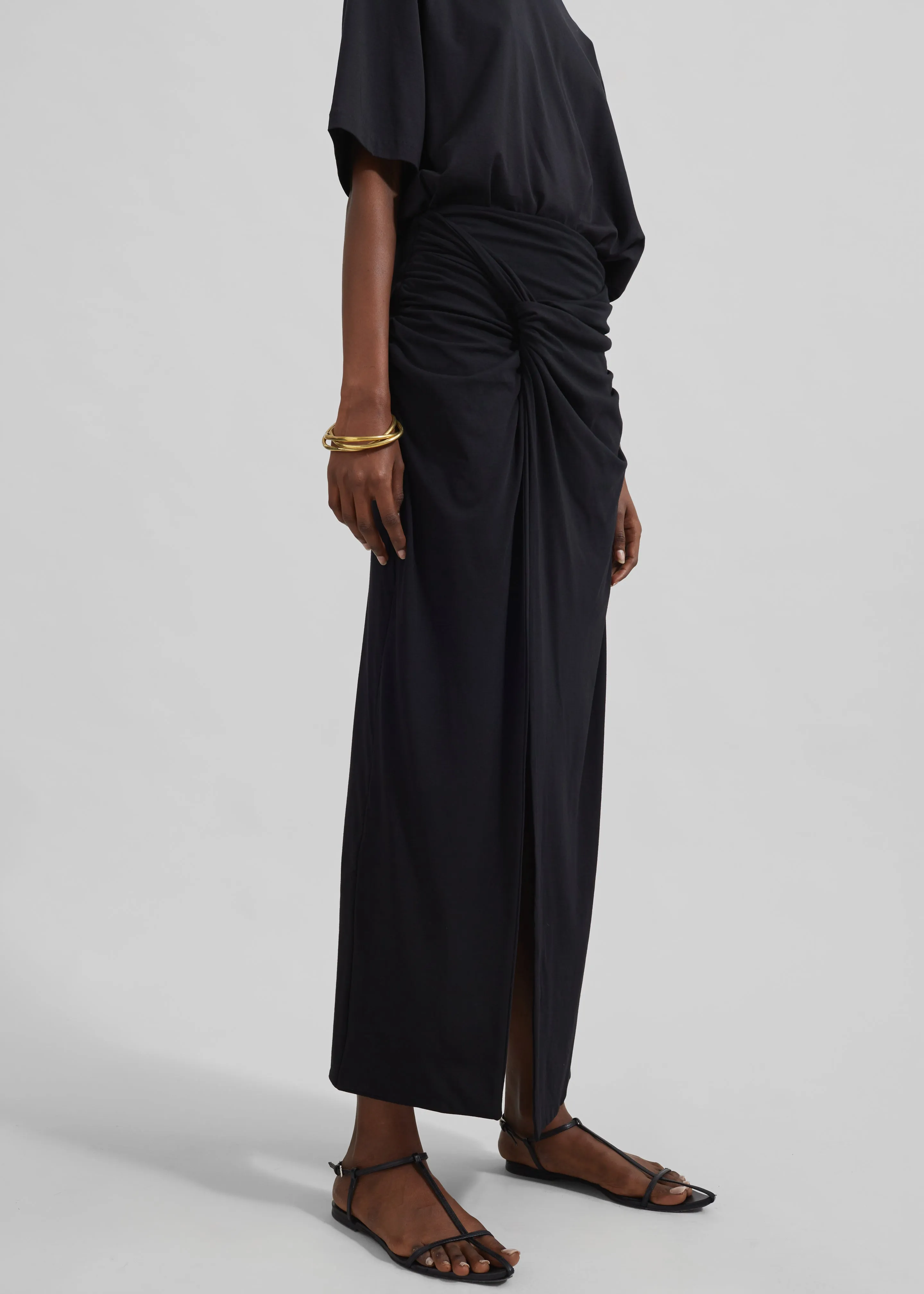 Rotate Fitted Twisted Skirt - Black sold by Frankie Shop product image thumbnail 4