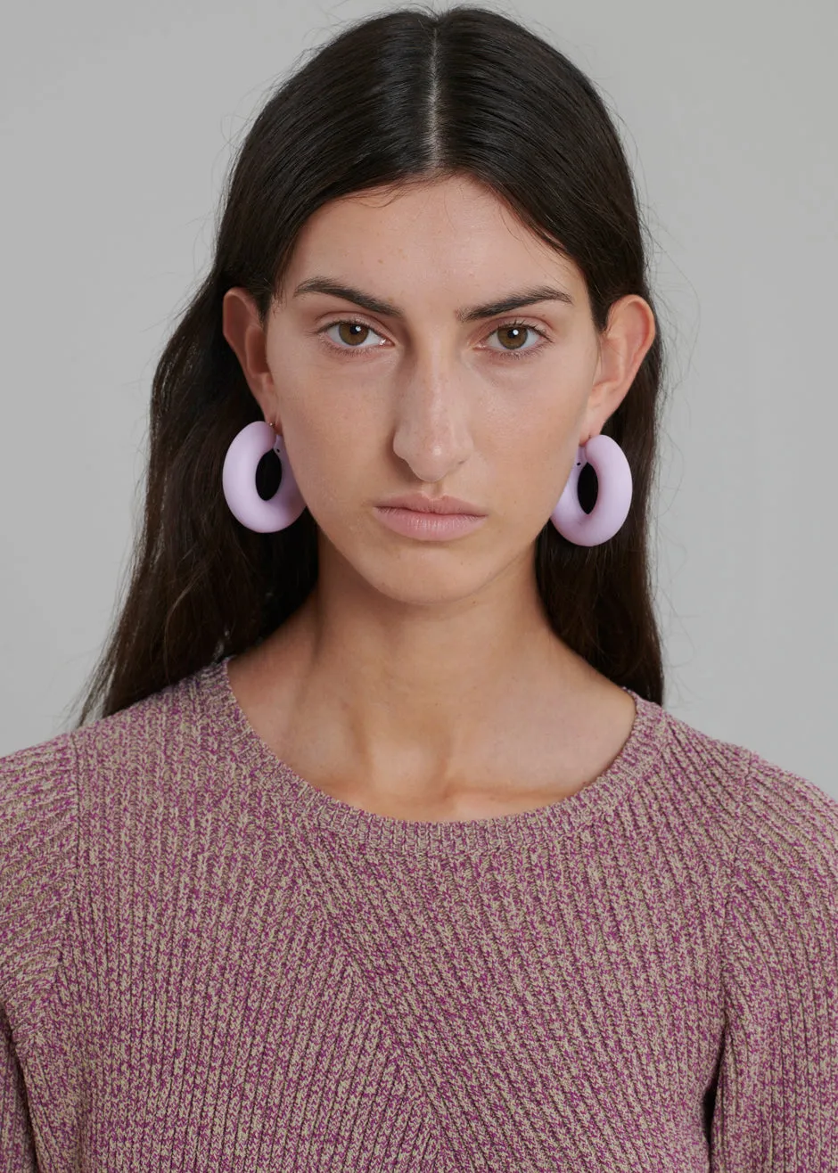 JW Anderson Bumper-Tube Earrings - Lilac sold by Frankie Shop product image thumbnail 3