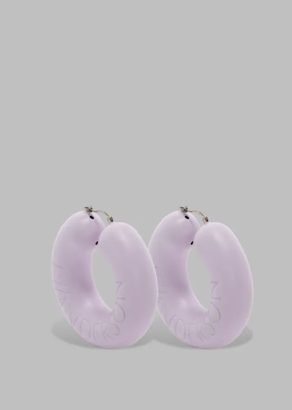 JW Anderson Bumper-Tube Earrings - Lilac made by Frankie Shop