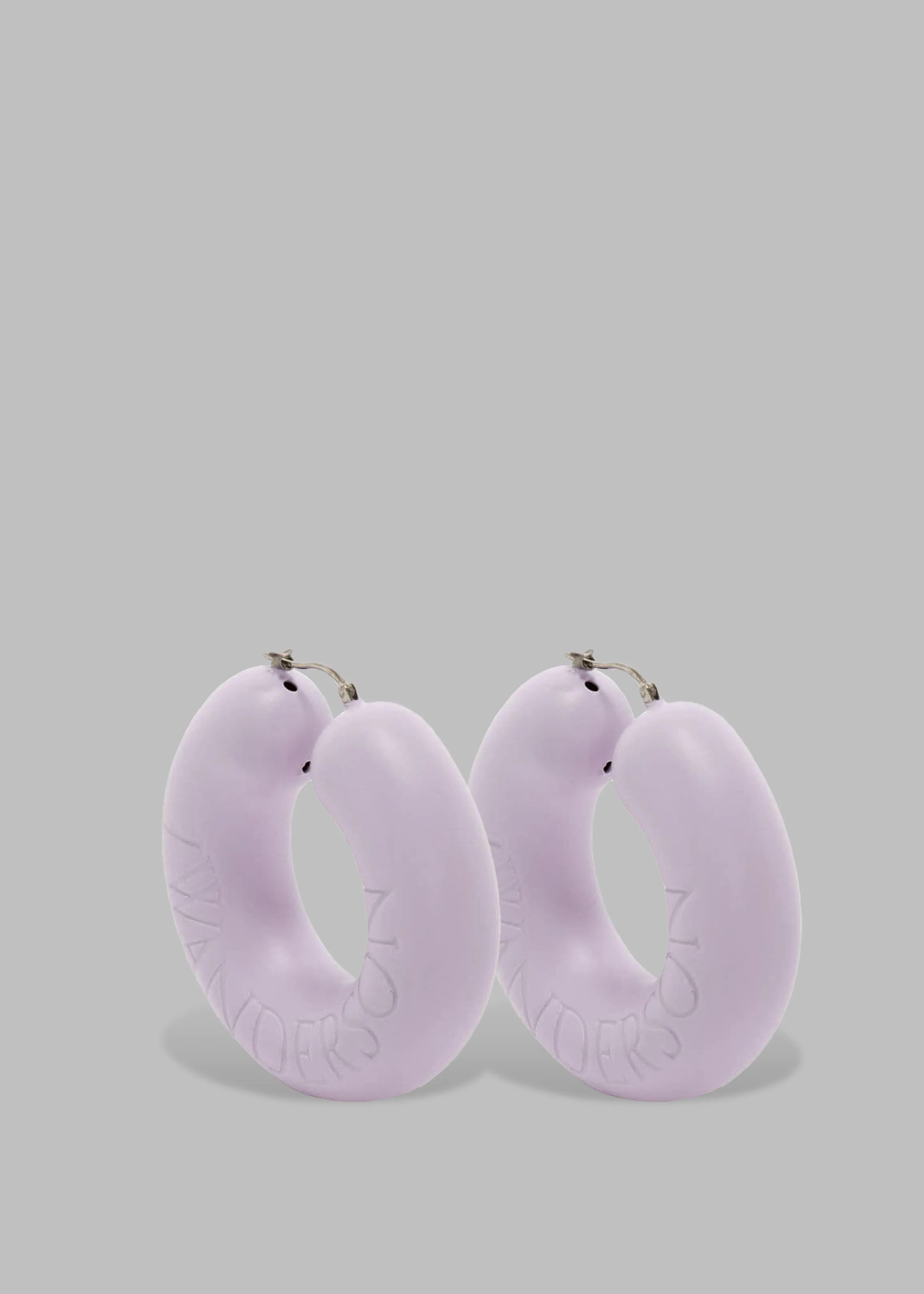 JW Anderson Bumper-Tube Earrings - Lilac sold by Frankie Shop