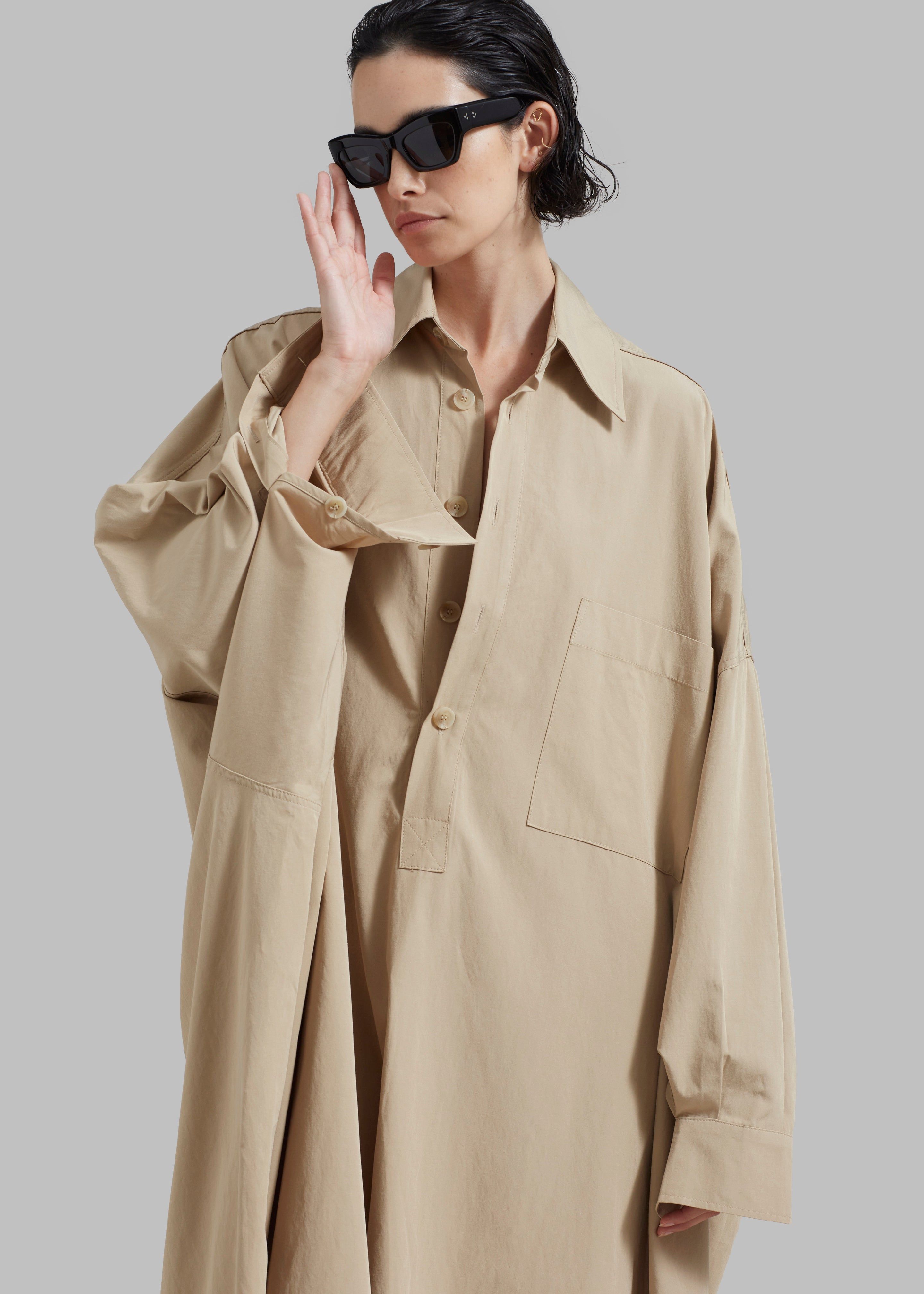 Annalise Shirt Dress - Beige sold by Frankie Shop product image thumbnail 3