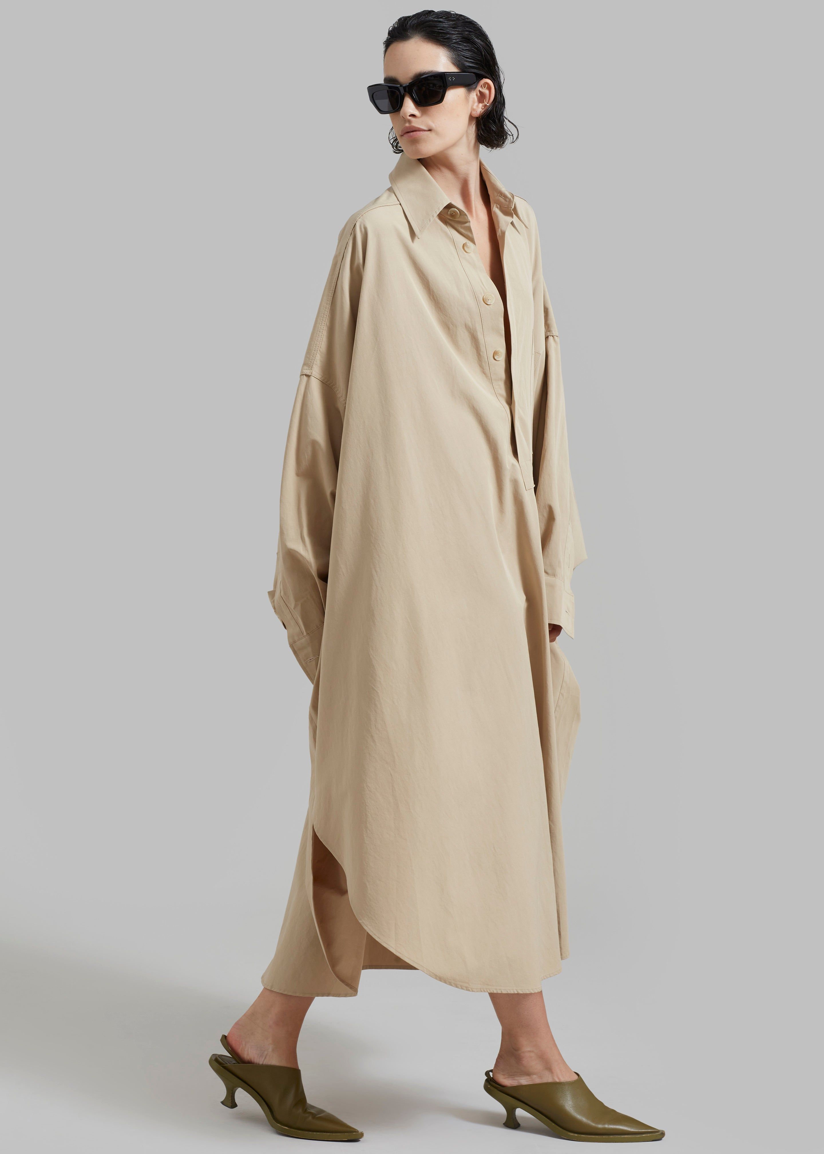 Annalise Shirt Dress - Beige sold by Frankie Shop
