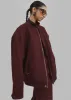 Arley Oversized Bomber - Burgundy sold by Frankie Shop