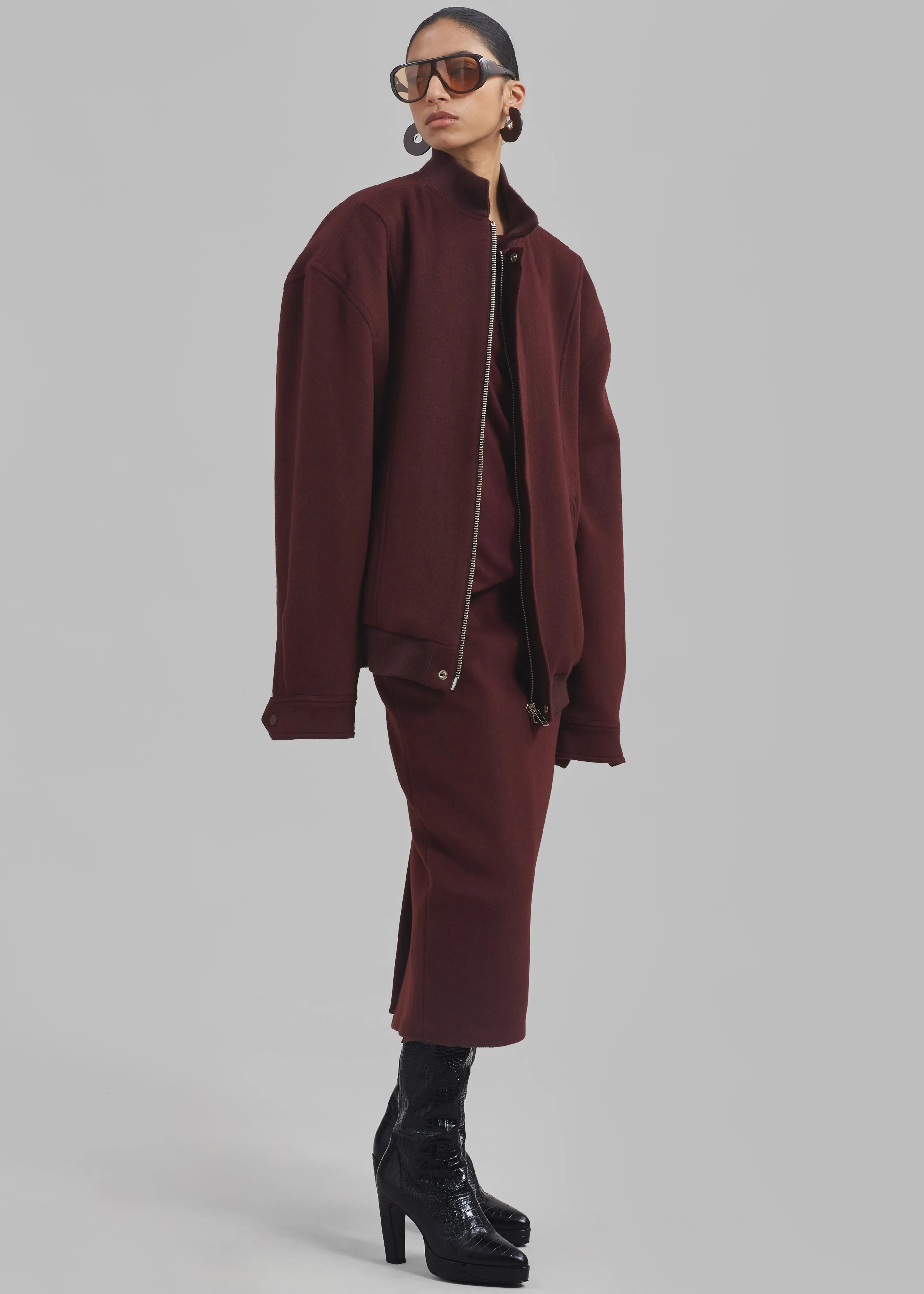 Arley Oversized Bomber - Burgundy sold by Frankie Shop product image thumbnail 2