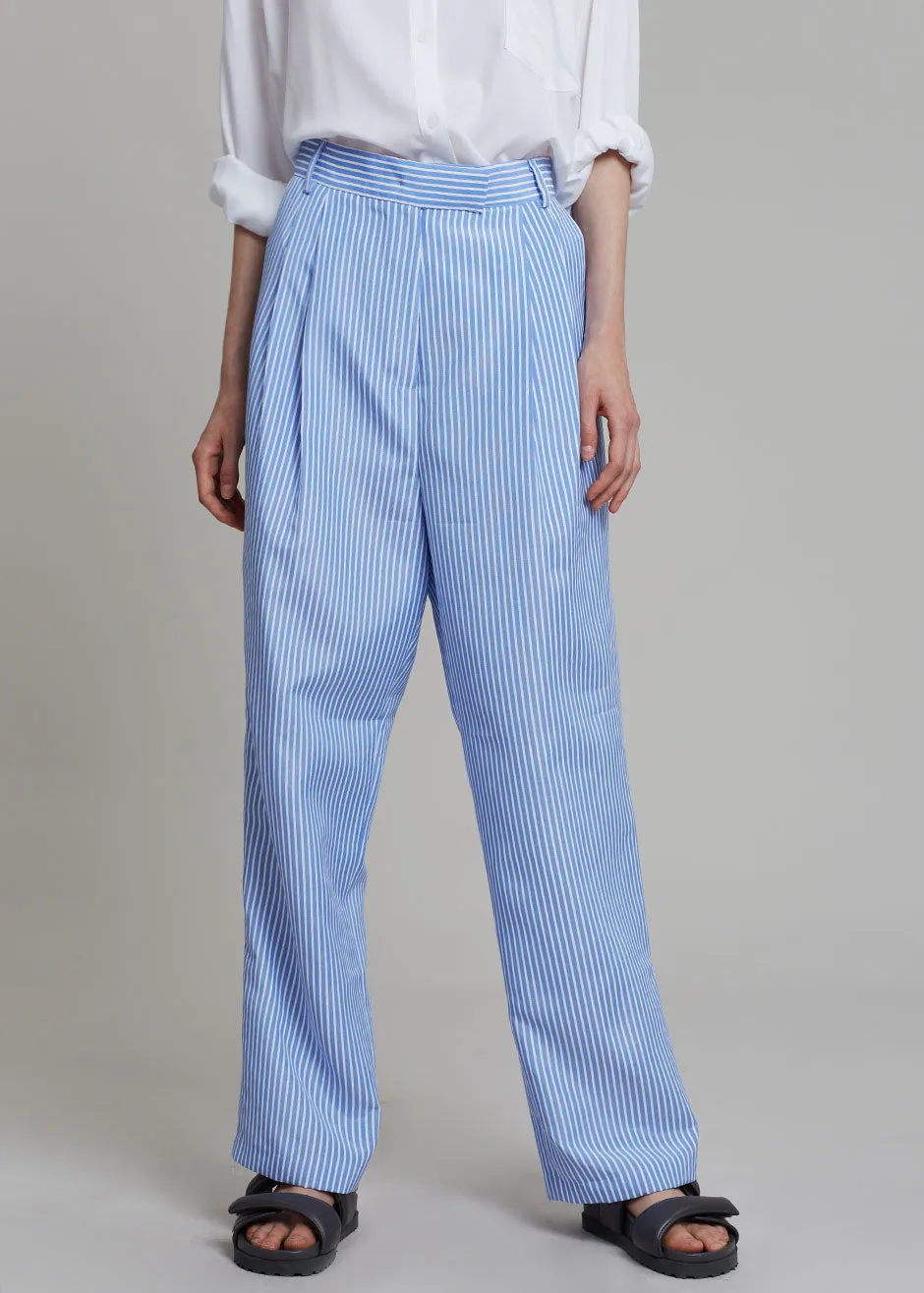 Bea Stripe Suit Pants - White/Light Blue sold by Frankie Shop product image thumbnail 4