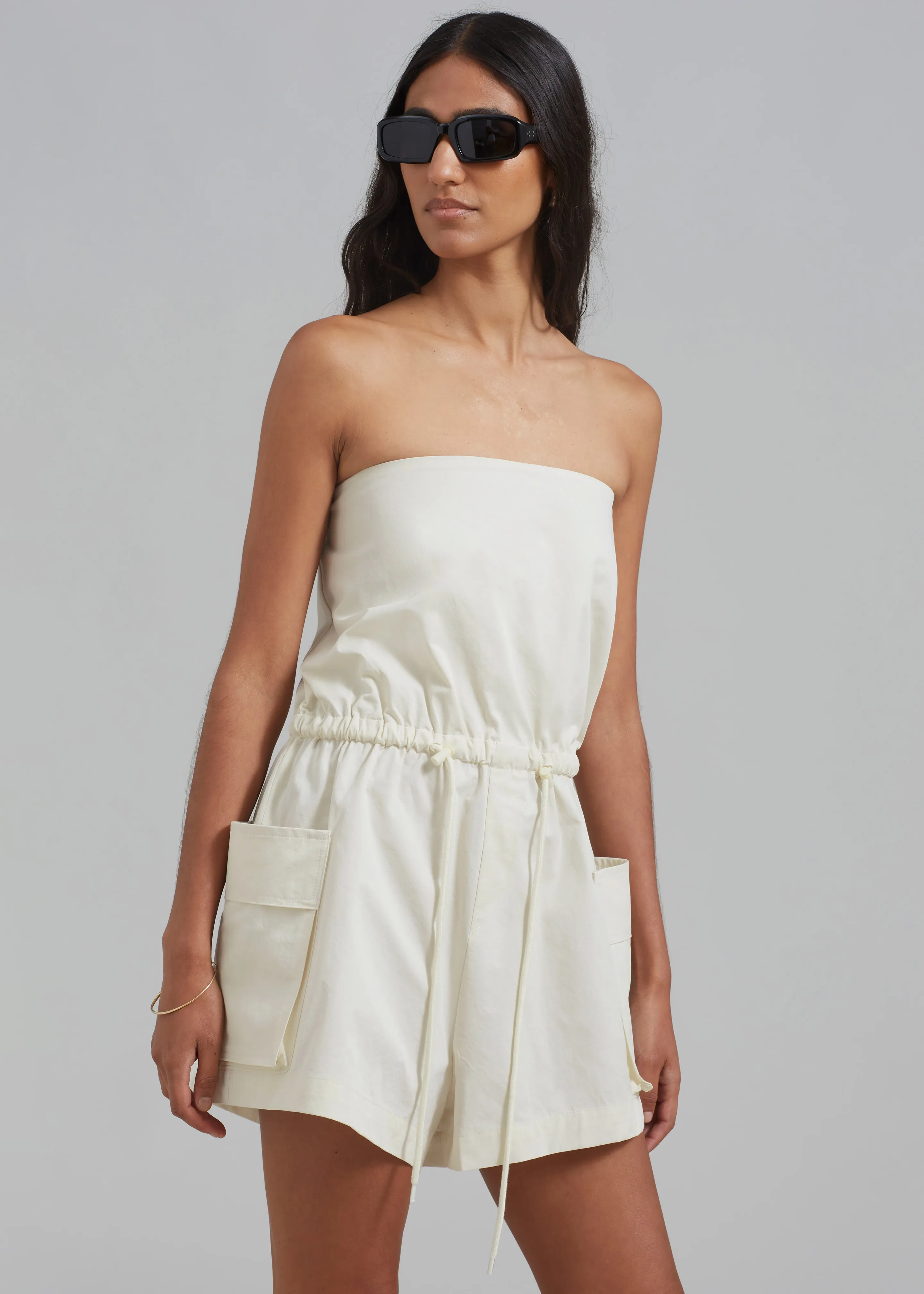 Wynn Strapless Romper - Cream sold by Frankie Shop product image thumbnail 2
