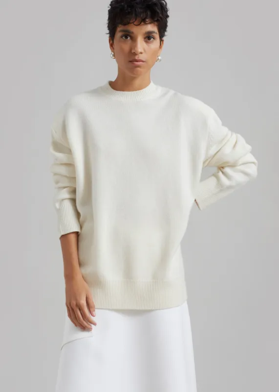 Rafaela Padded Knit Sweater - Ivory sold by Frankie Shop