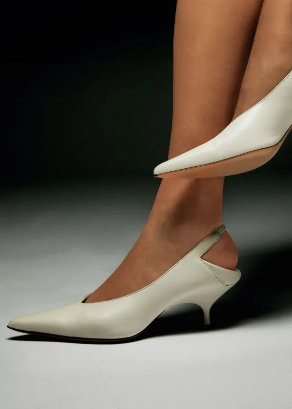 Gia Borghini X Heidi Bivens Heloise Heels - Oyster made by Frankie Shop