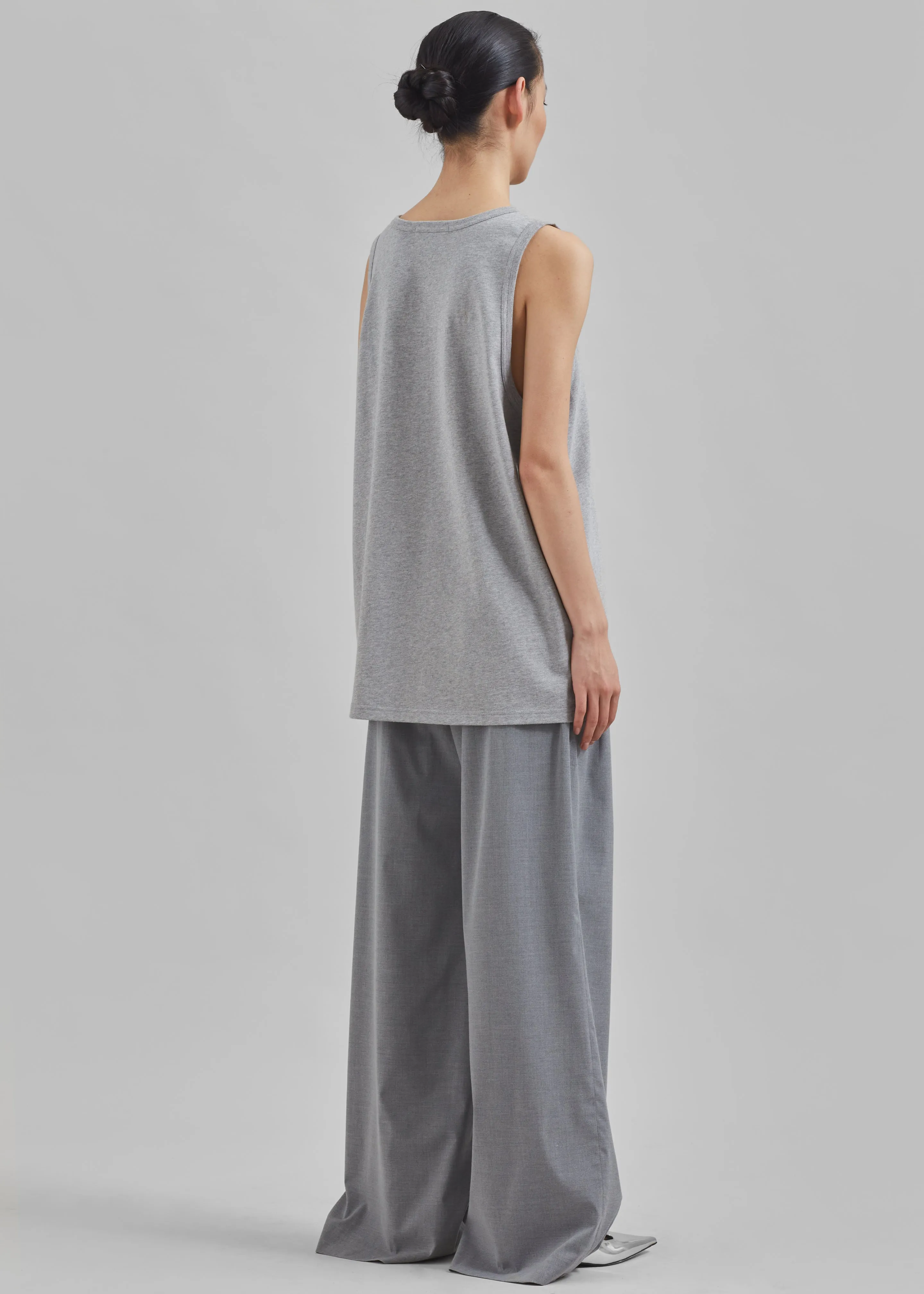 Rexy Embroidered Tank Top - Grey Melange sold by Frankie Shop product image thumbnail 5